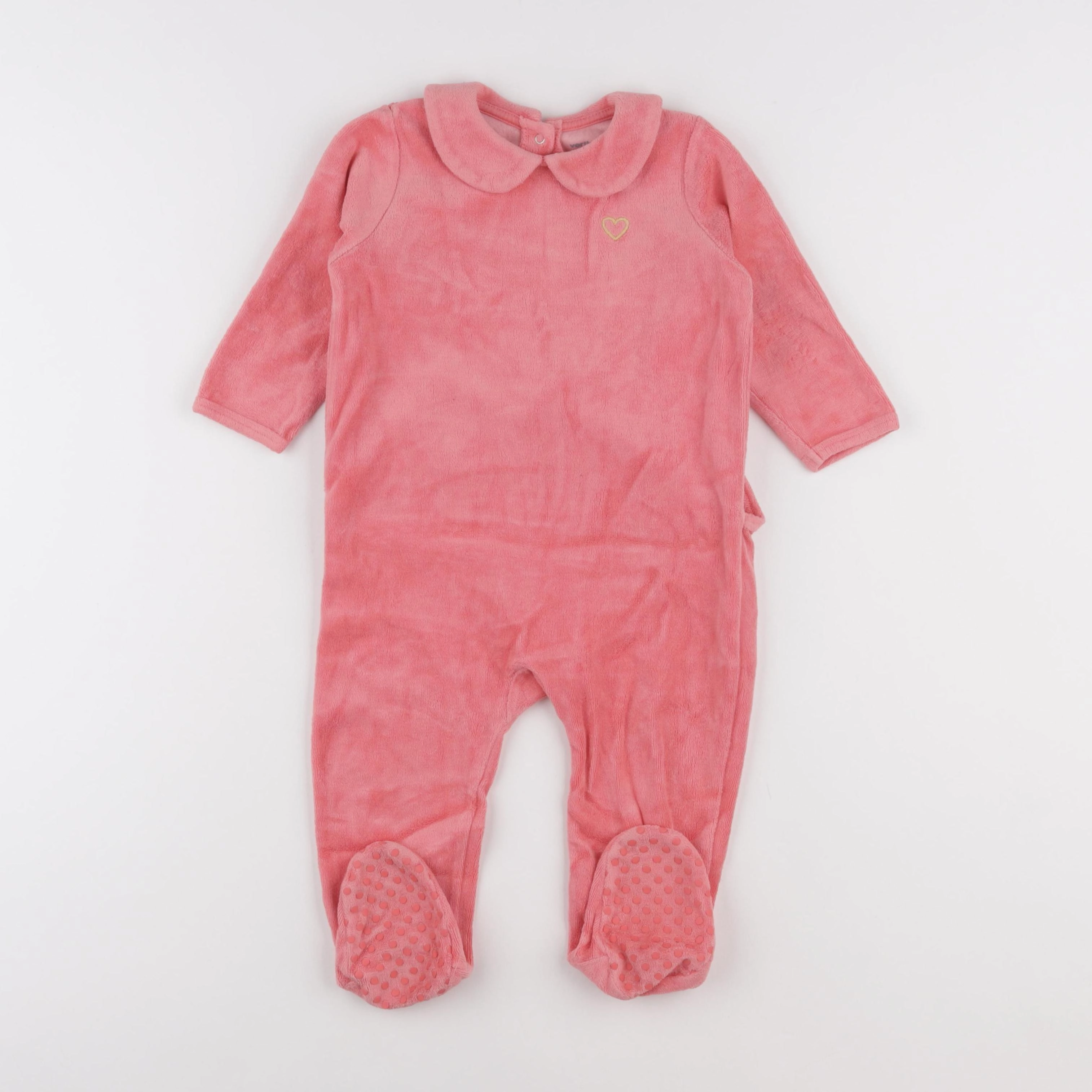 Vertbaudet - pyjama velours rose - 18 mois