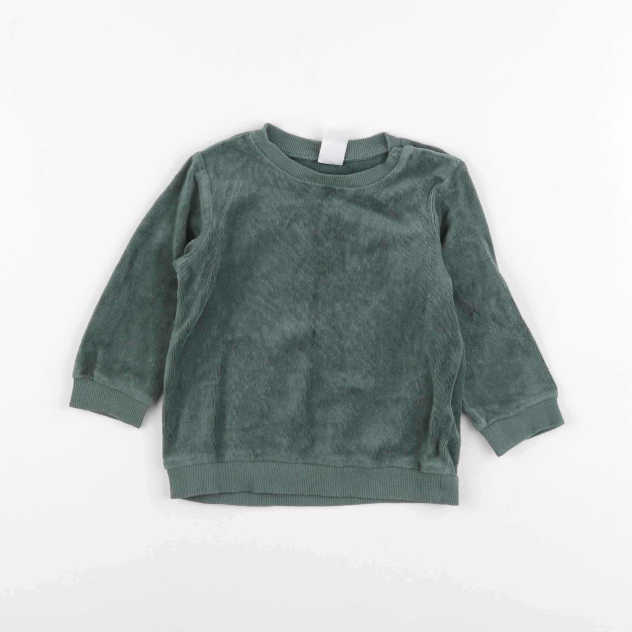 H&M - sweat vert - 9/12 mois