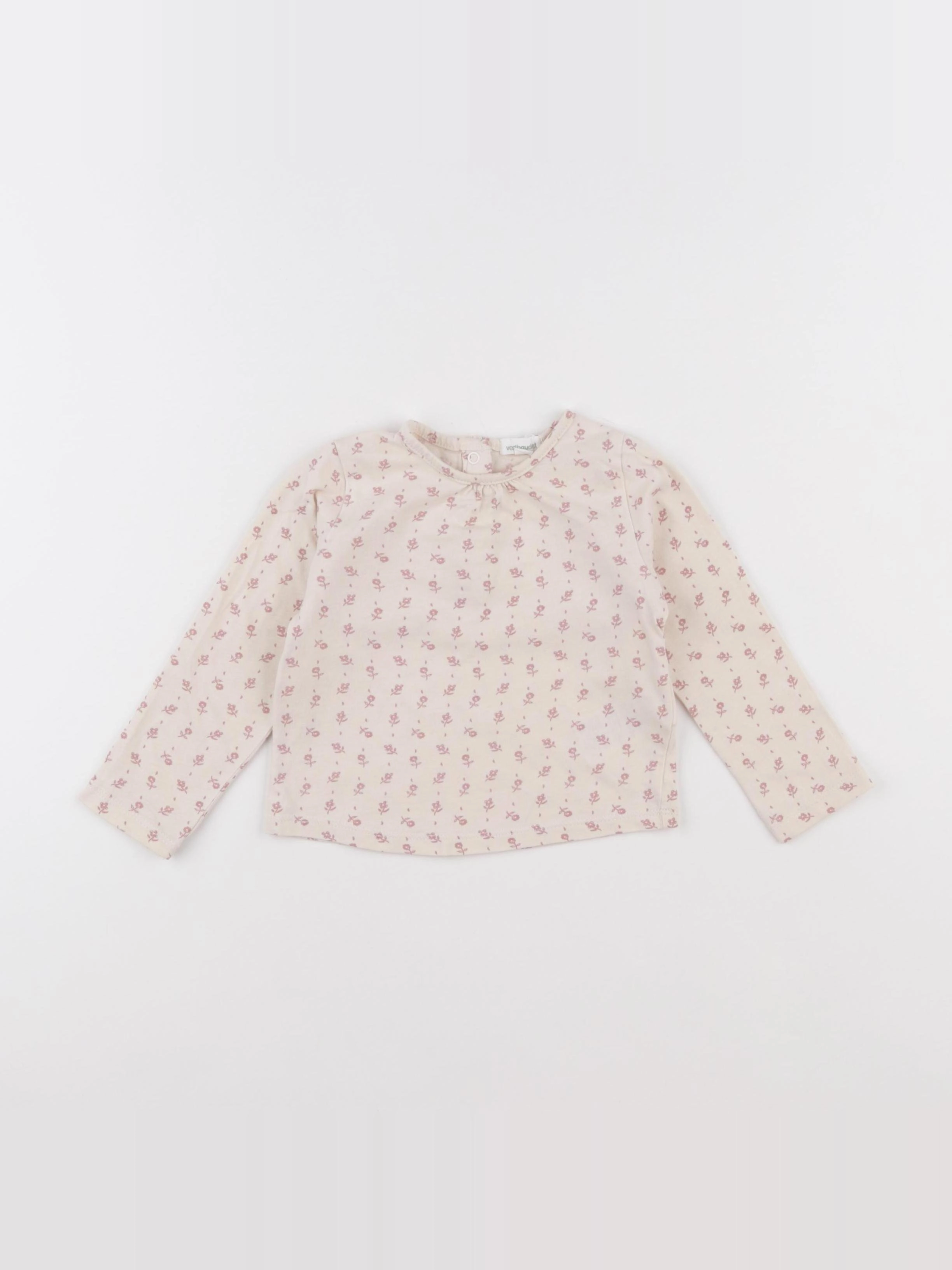 Vertbaudet - tee-shirt beige - 18 mois