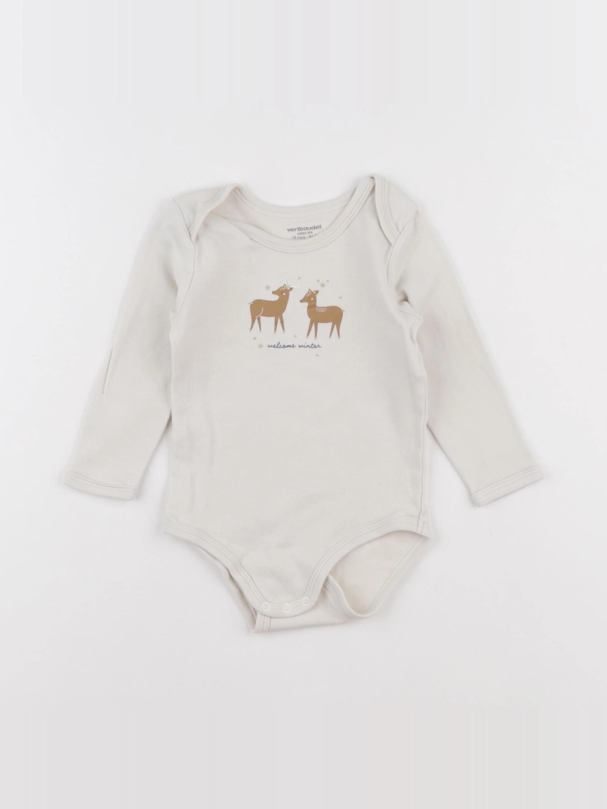 Vertbaudet - body beige - 18 mois
