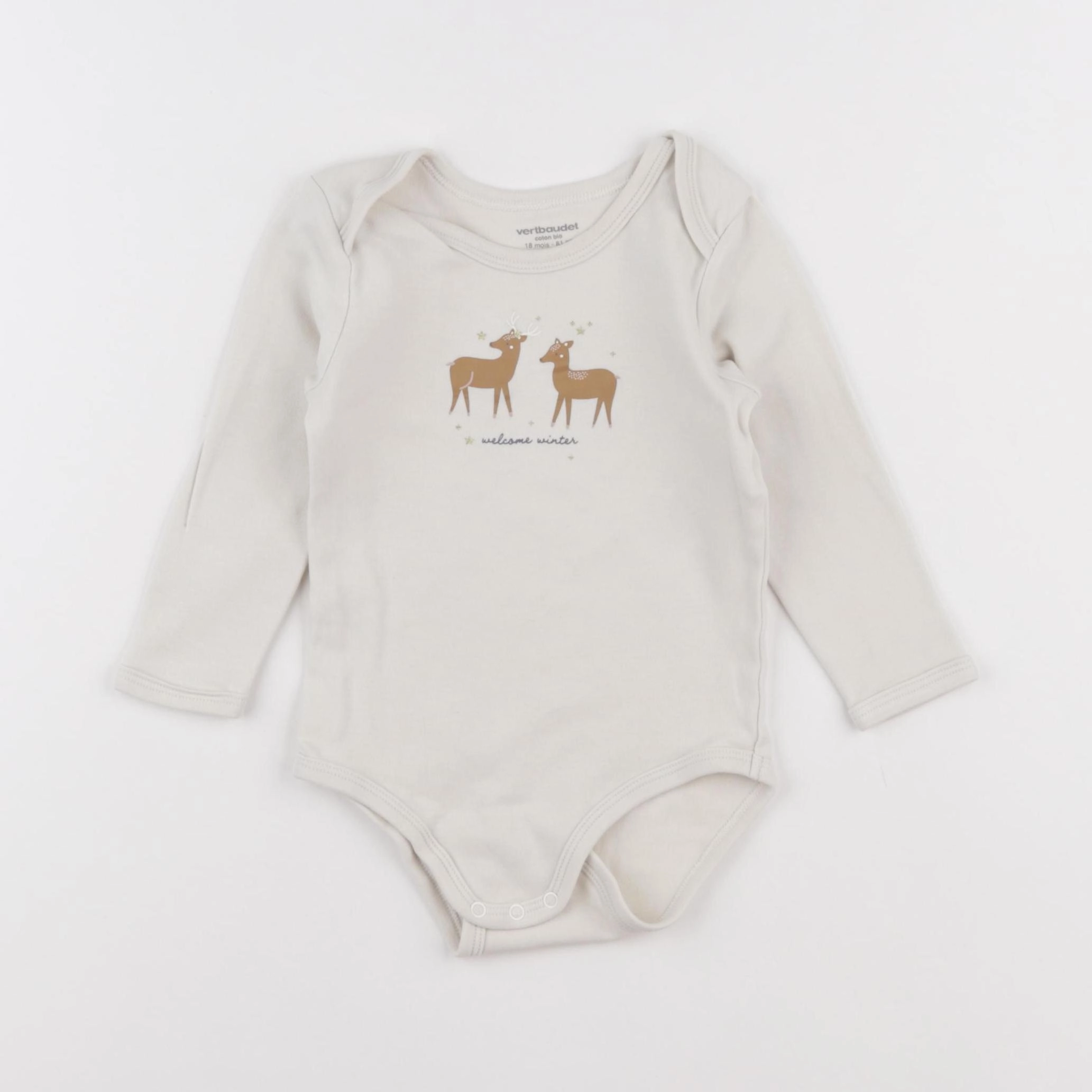 Vertbaudet - body beige - 18 mois