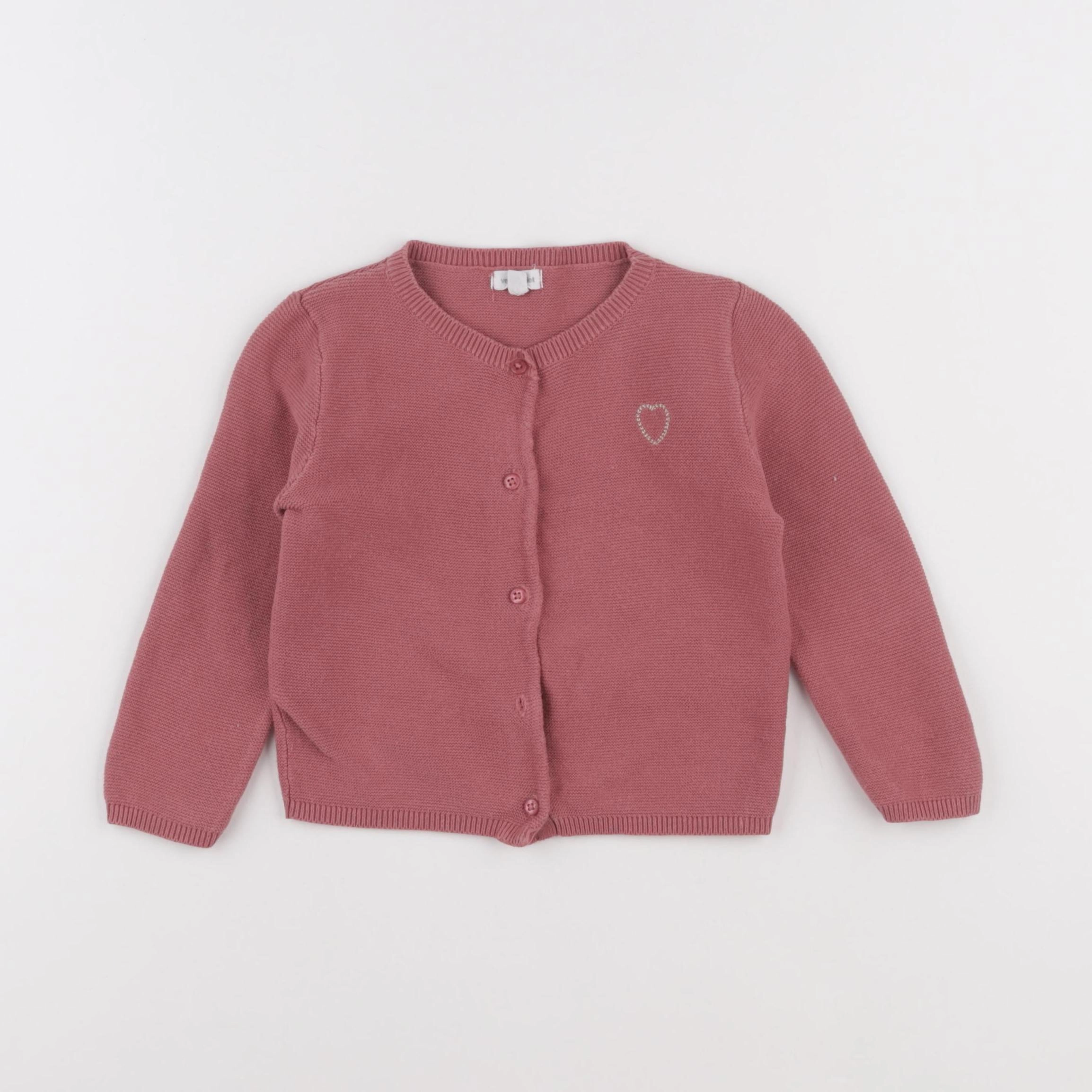 Vertbaudet - gilet rose - 18 mois