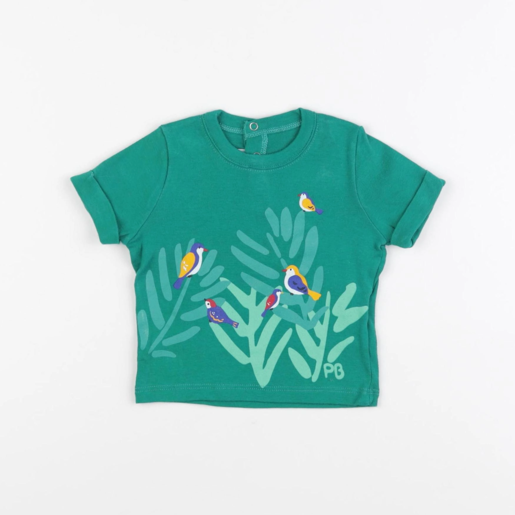 Petit Bateau - tee-shirt vert - 6 mois