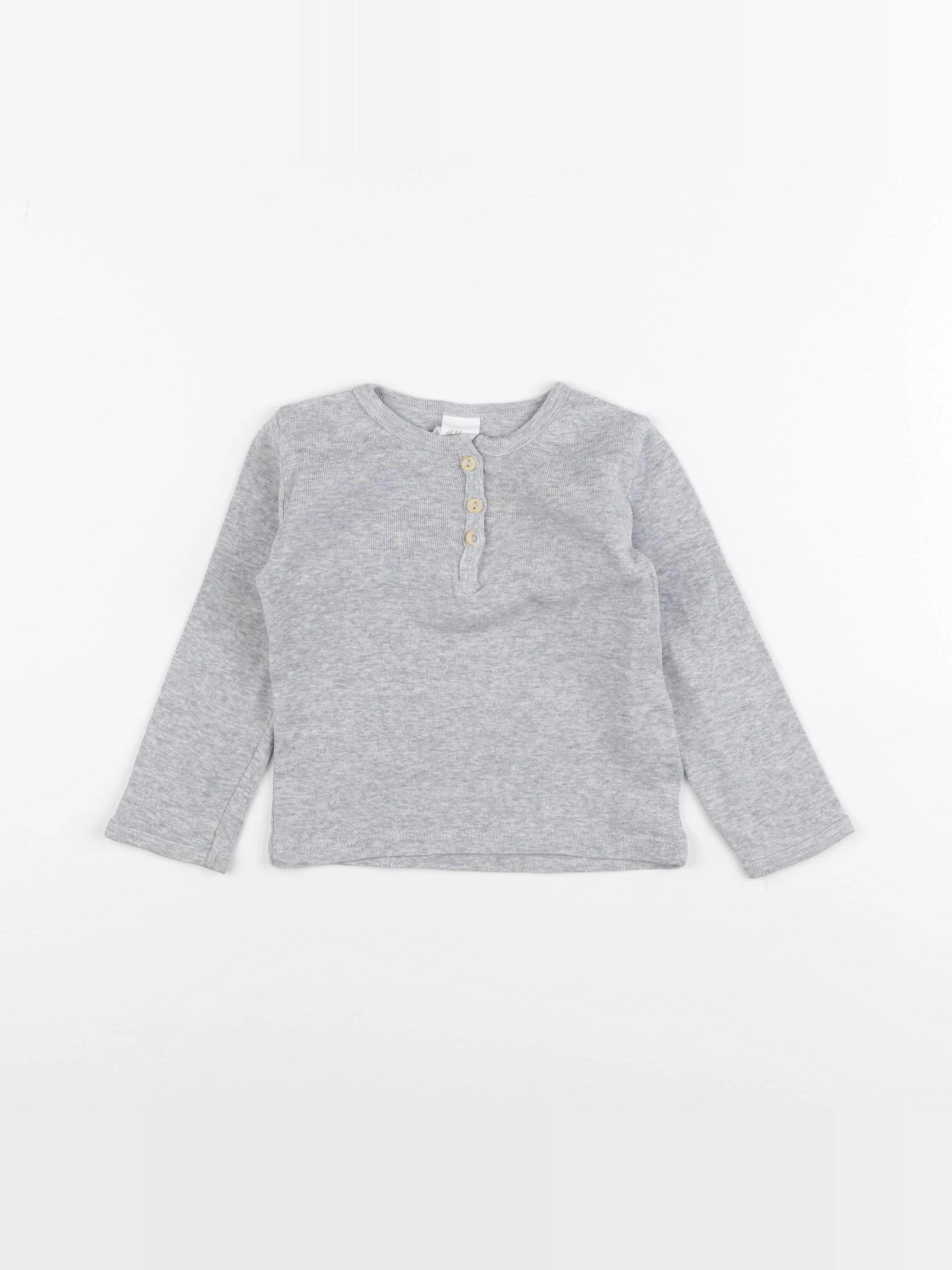 H&M - tee-shirt gris - 9/12 mois