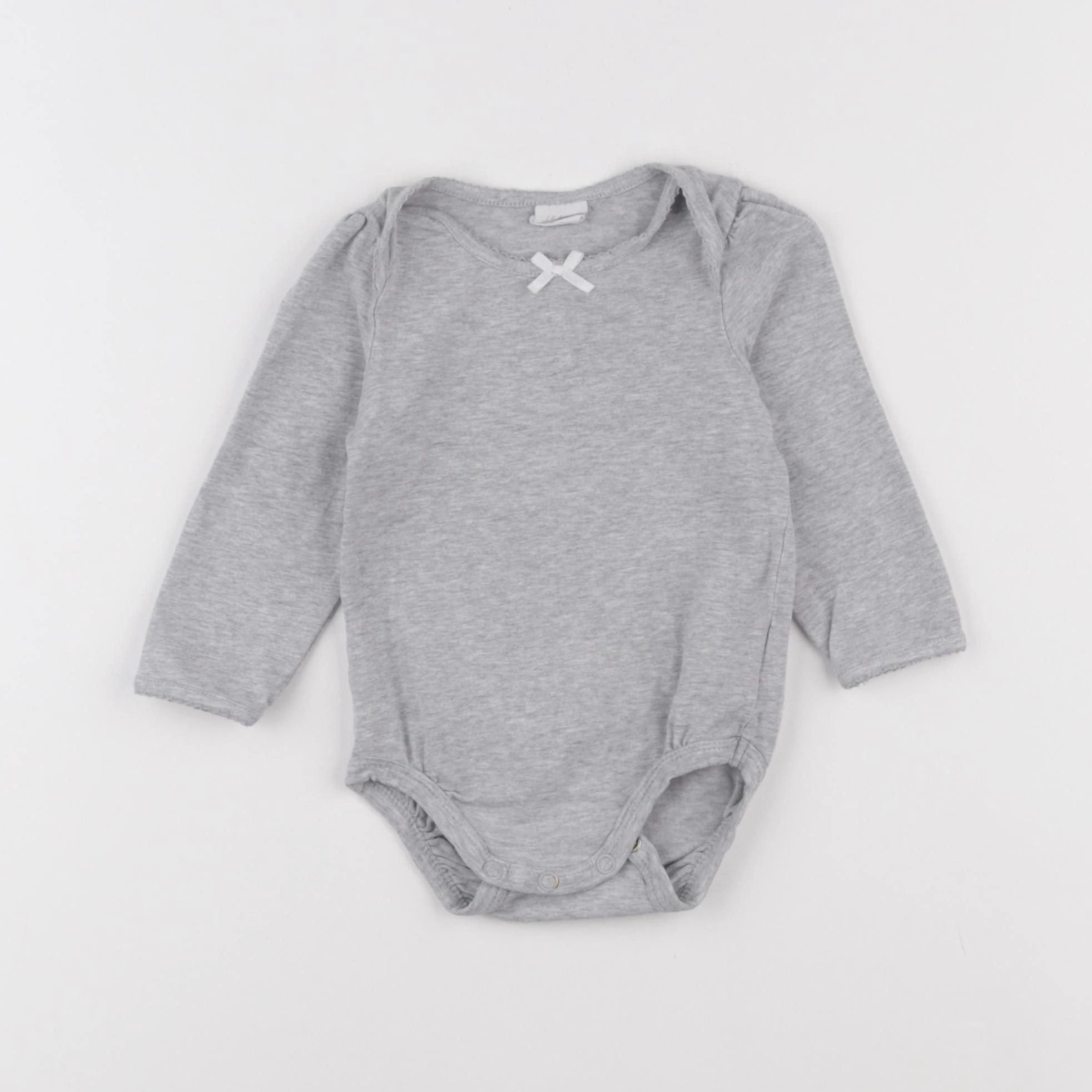 H&M - body gris - 4/6 mois