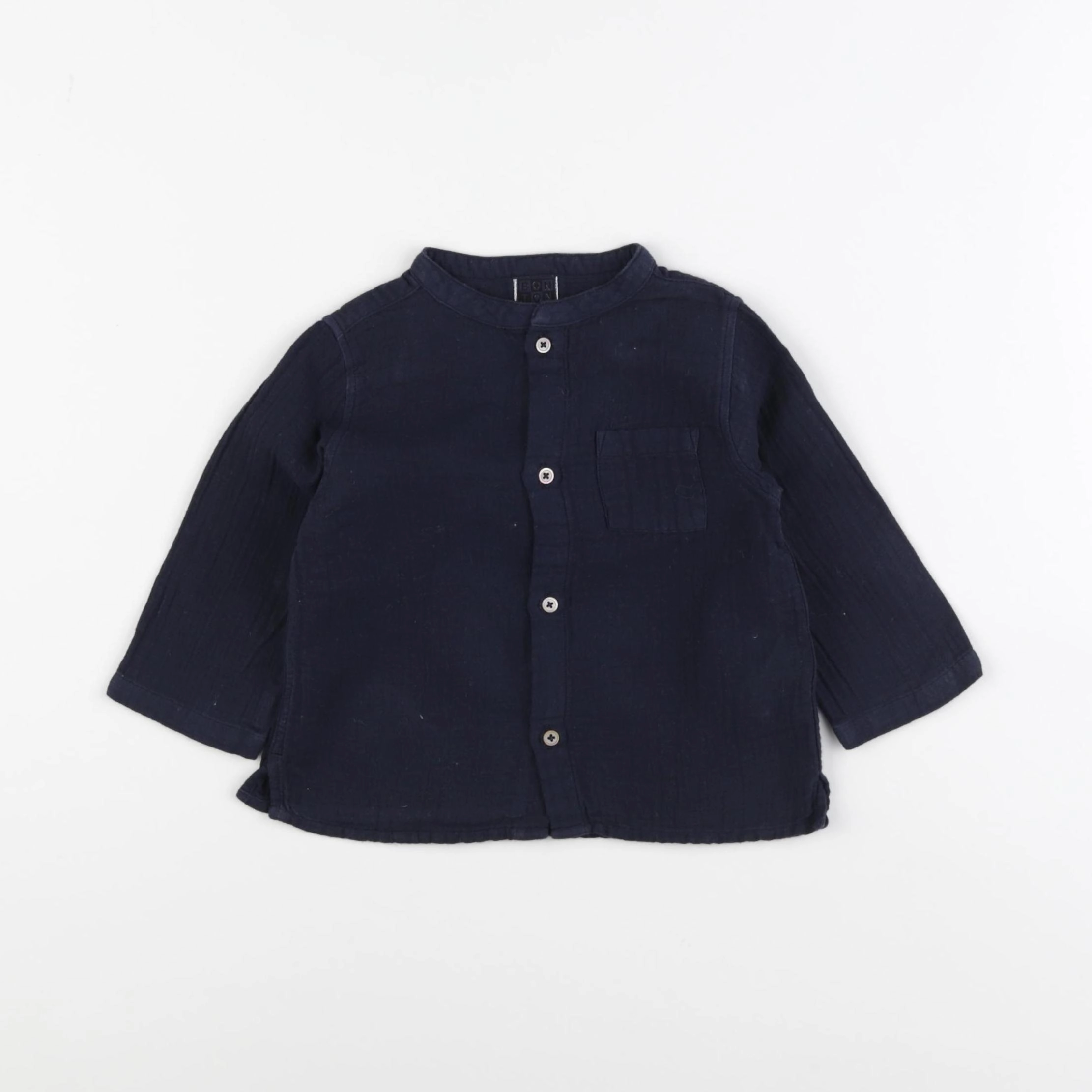 Bonton - blouse bleu - 12 mois