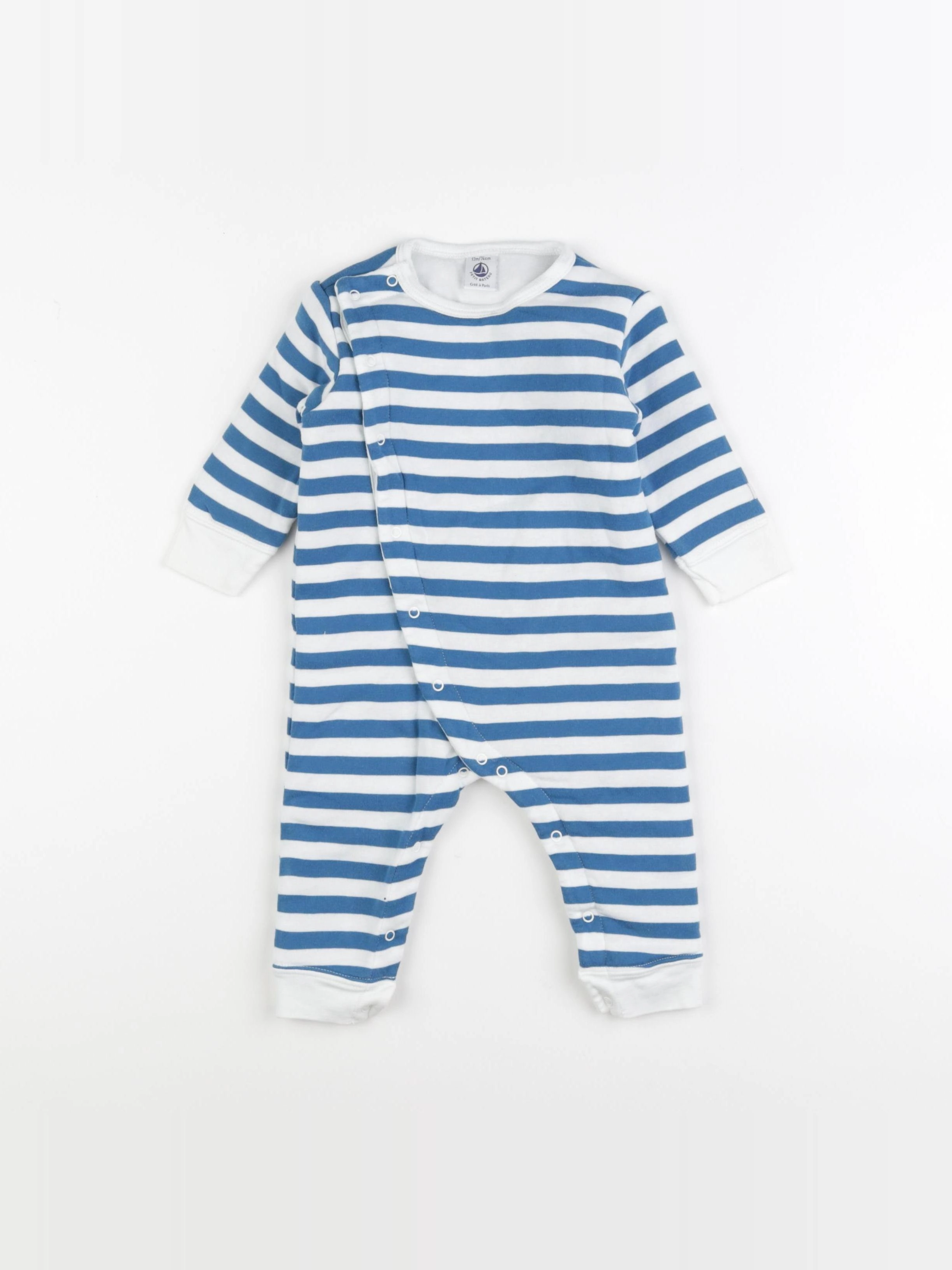 Petit Bateau - combinaison bleu - 12 mois