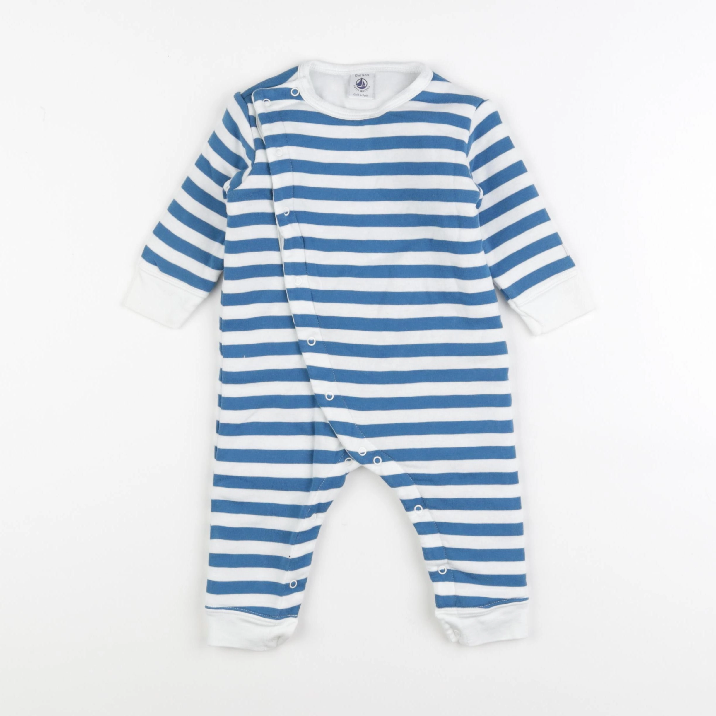 Petit Bateau - combinaison bleu - 12 mois