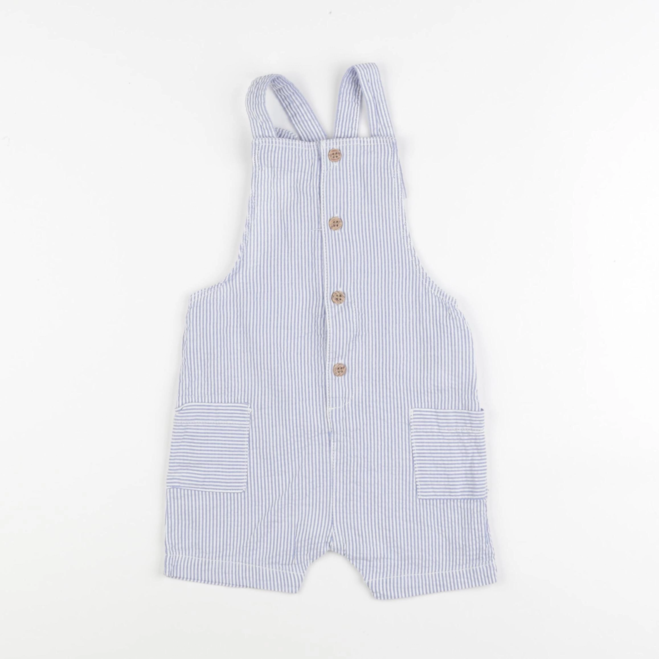 H&M - combinaison bleu, blanc - 9/12 mois