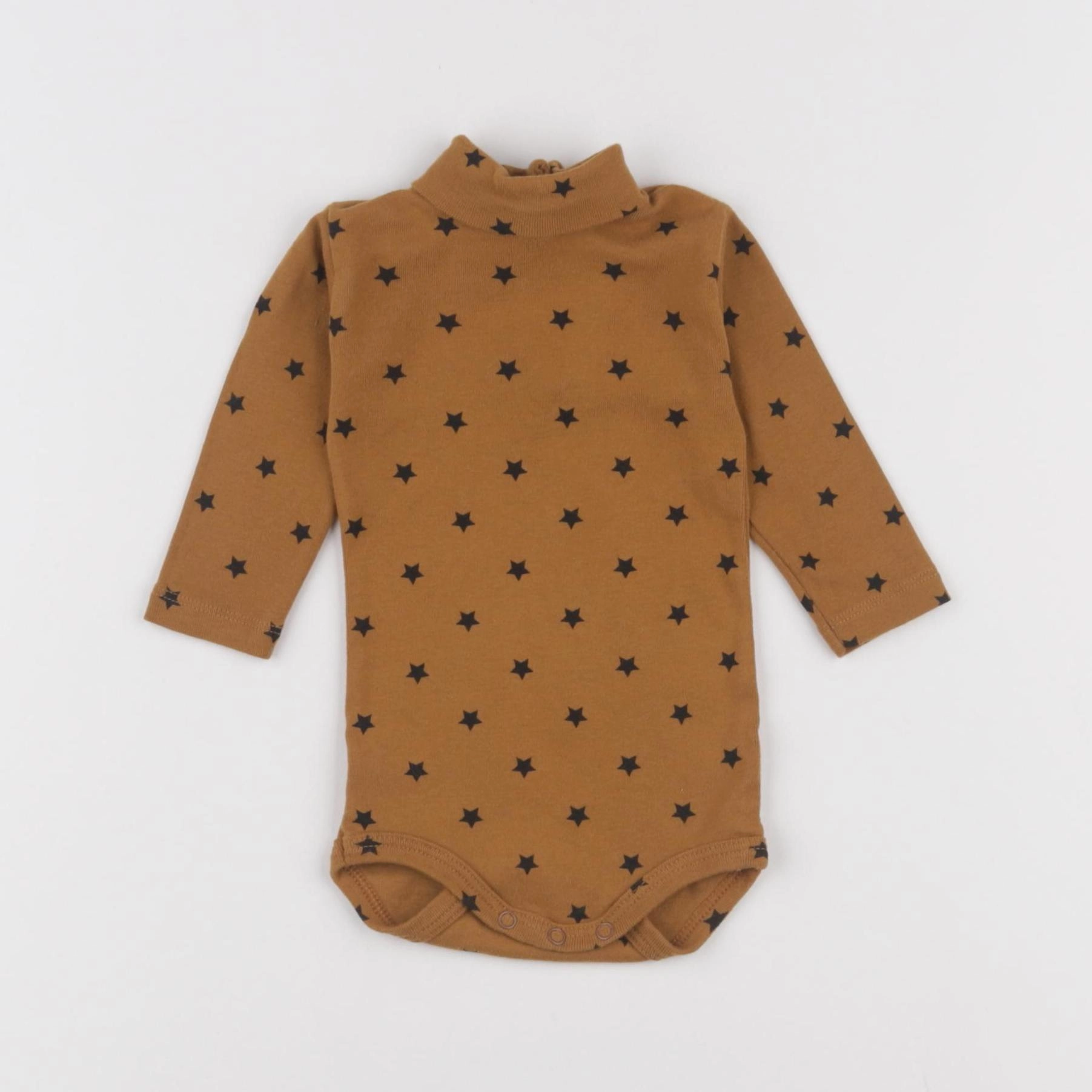 Petit Bateau - body à col marron - 3 mois
