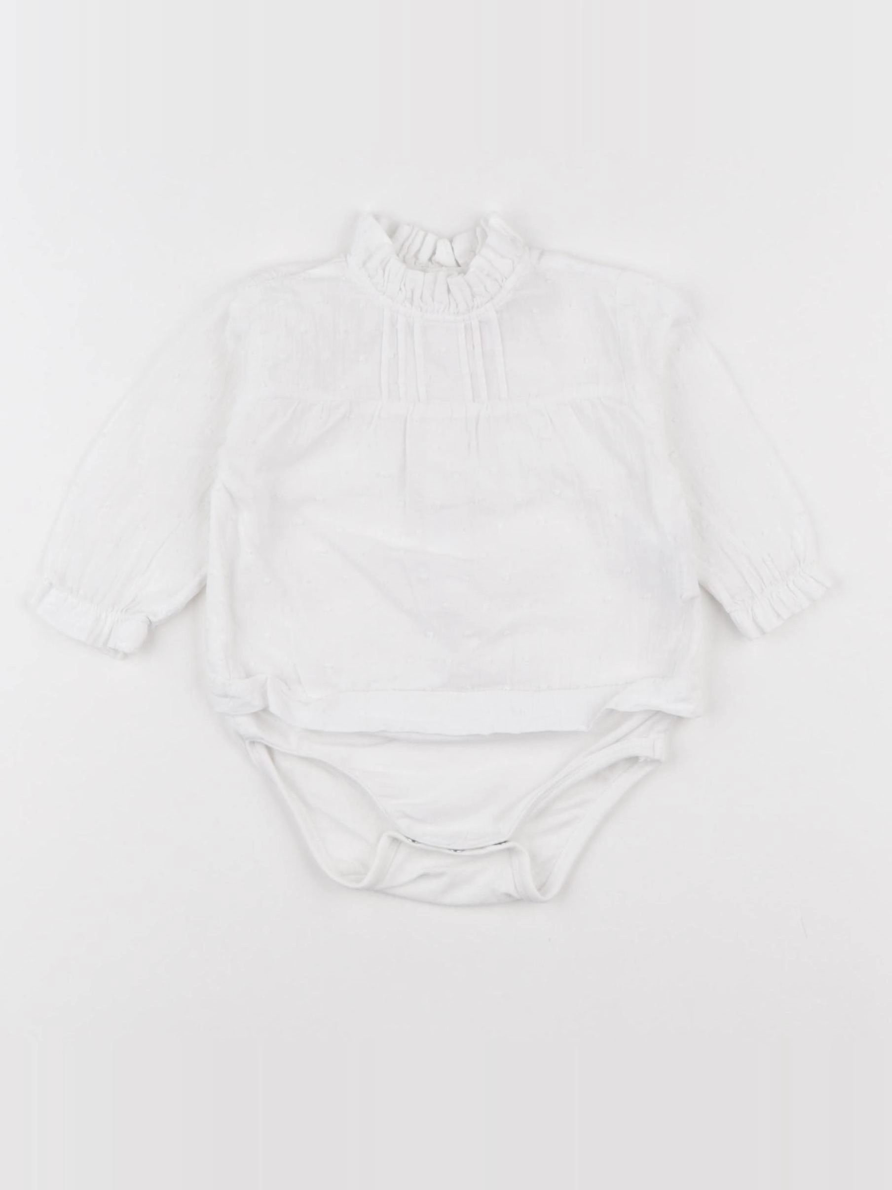 Zara - body blouse blanc - 3/6 mois