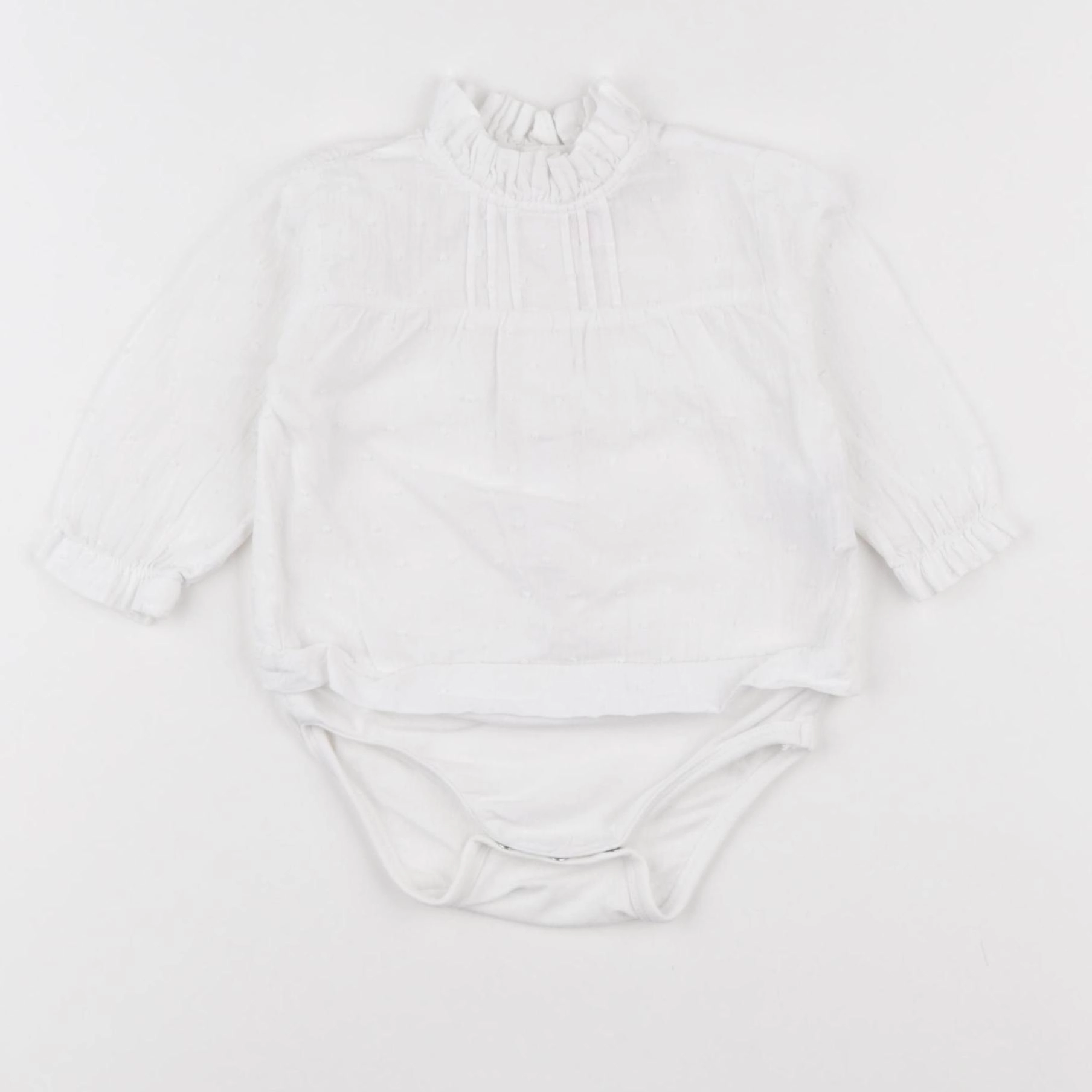 Zara - body blouse blanc - 3/6 mois