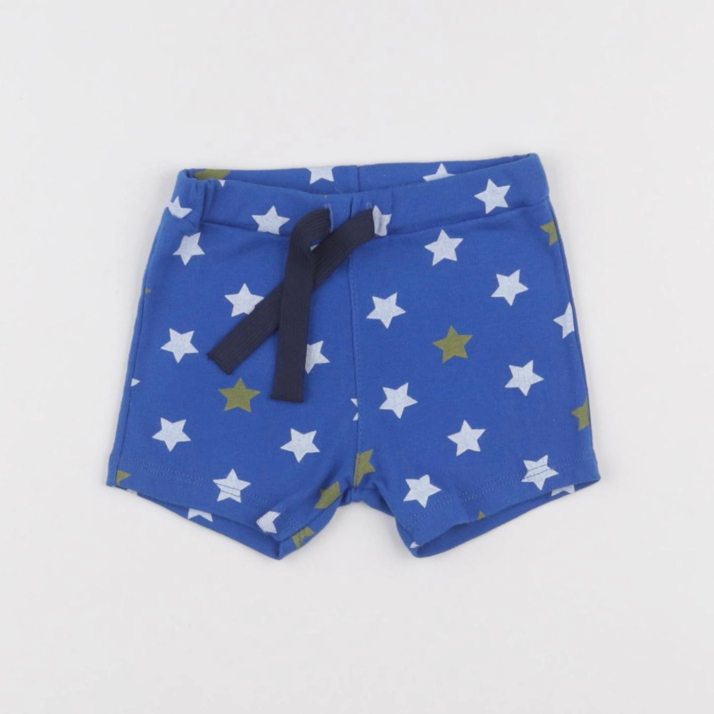 Petit Bateau - short bleu - 6 mois