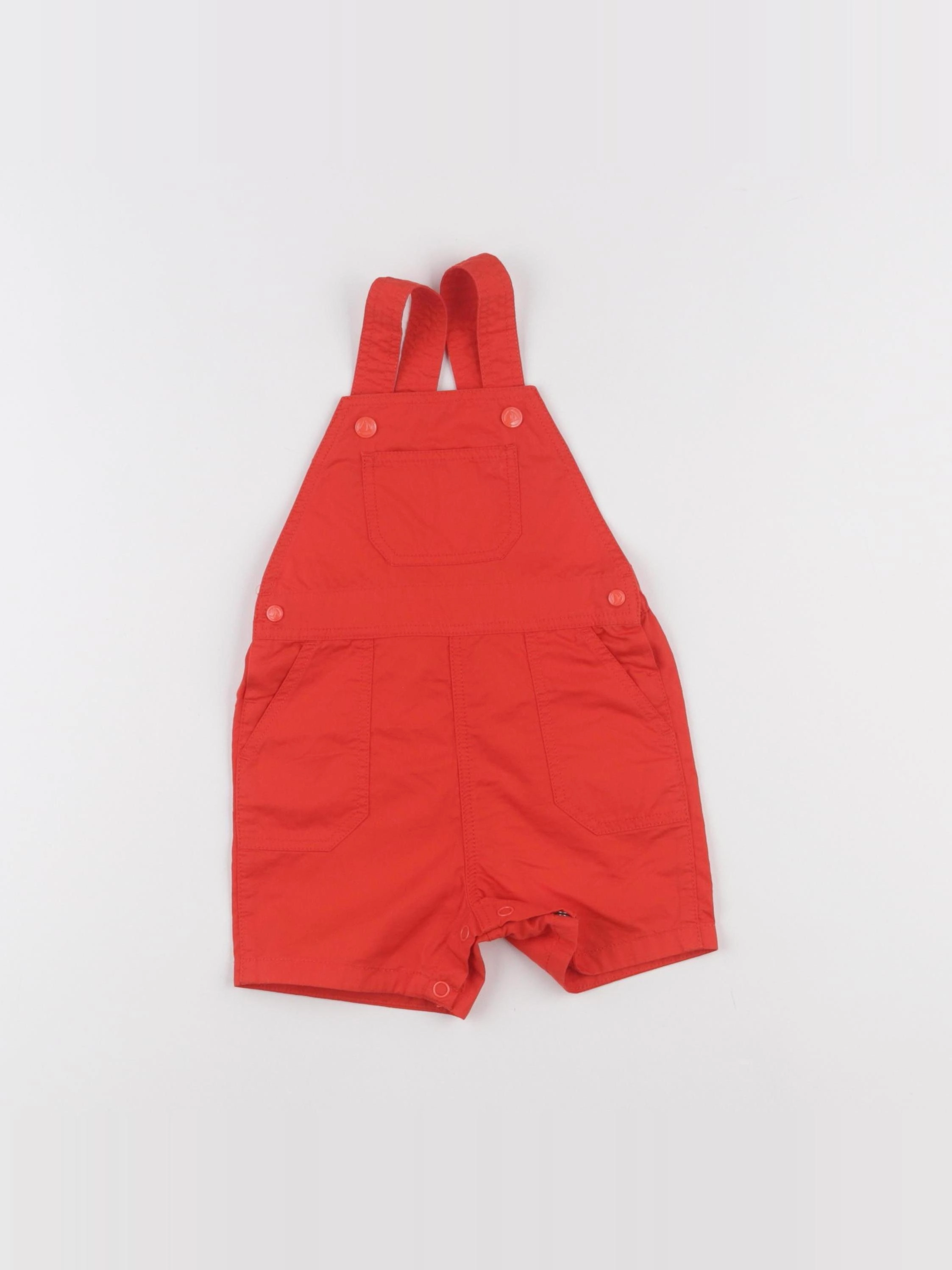 Petit Bateau - salopette rouge - 6 mois