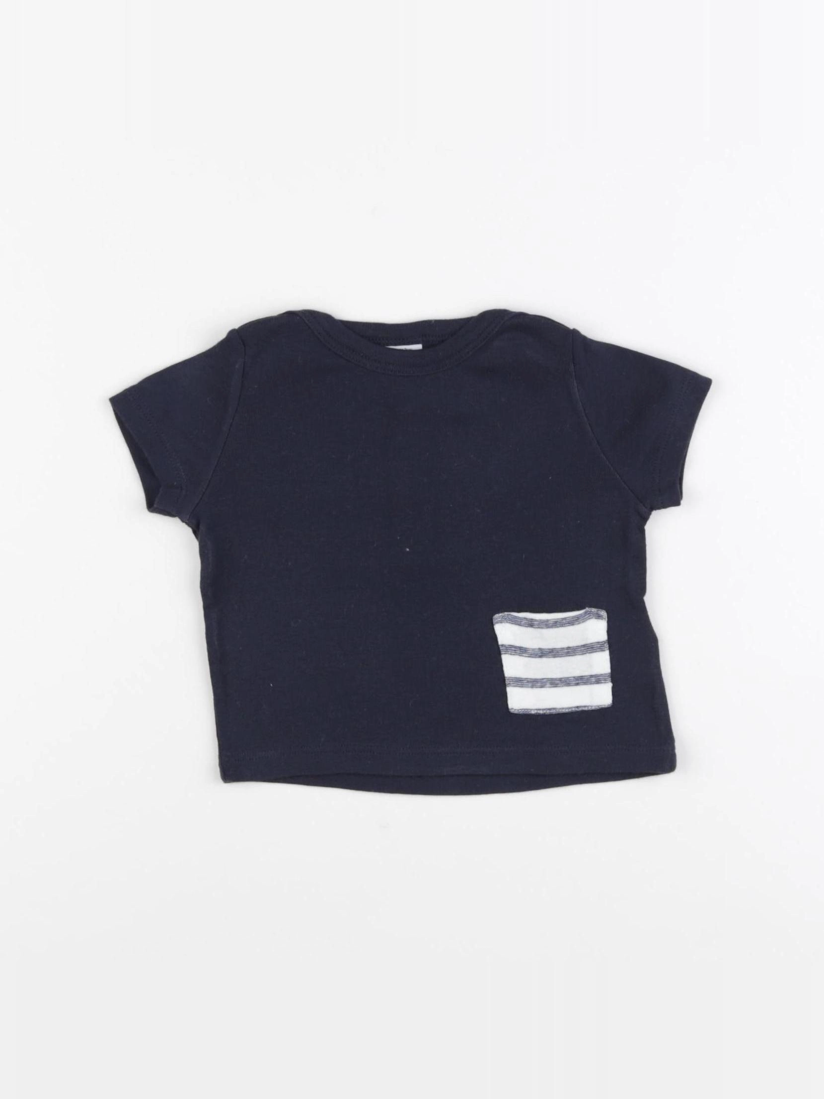 Petit Bateau - tee-shirt noir - 6 mois