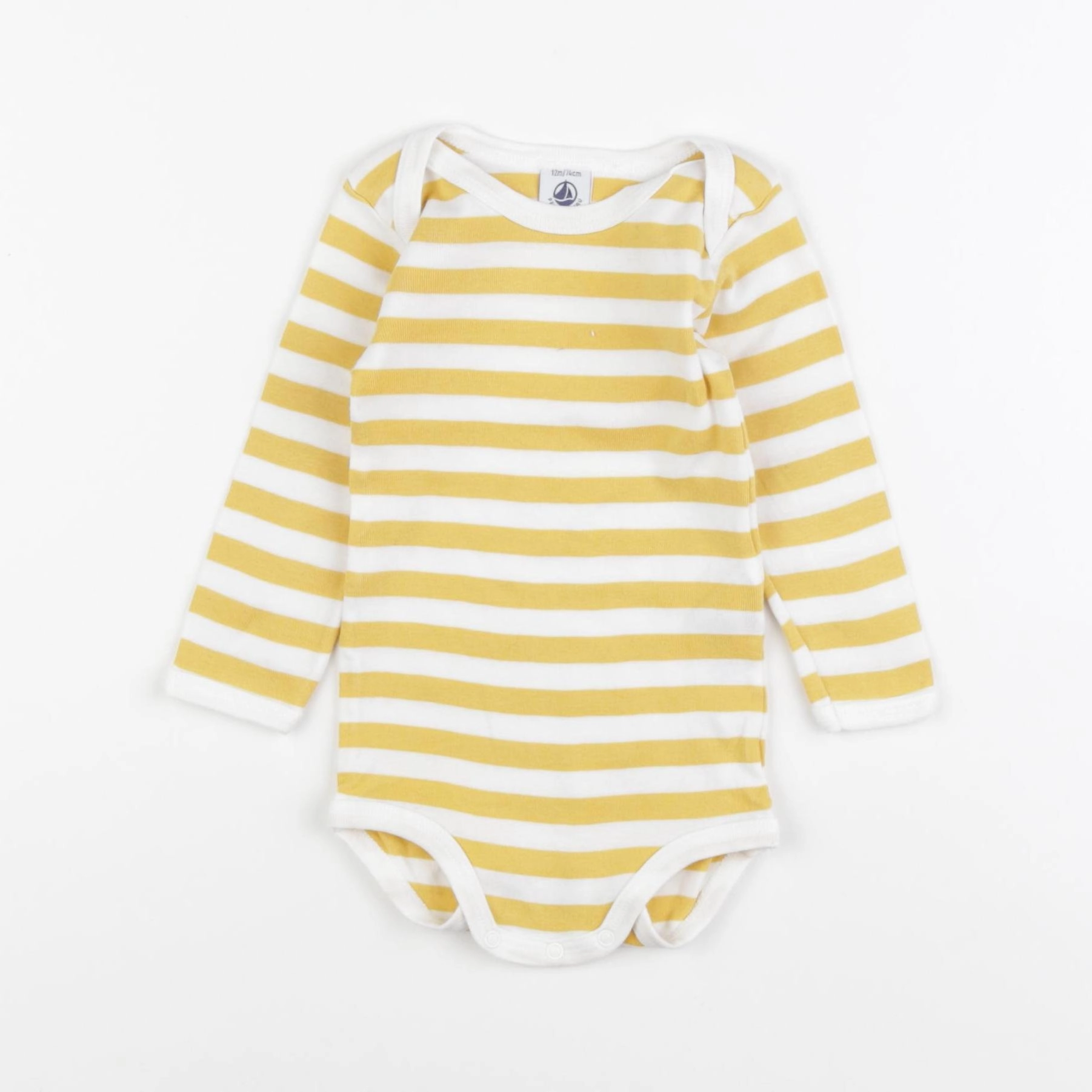 Petit Bateau - body jaune - 12 mois