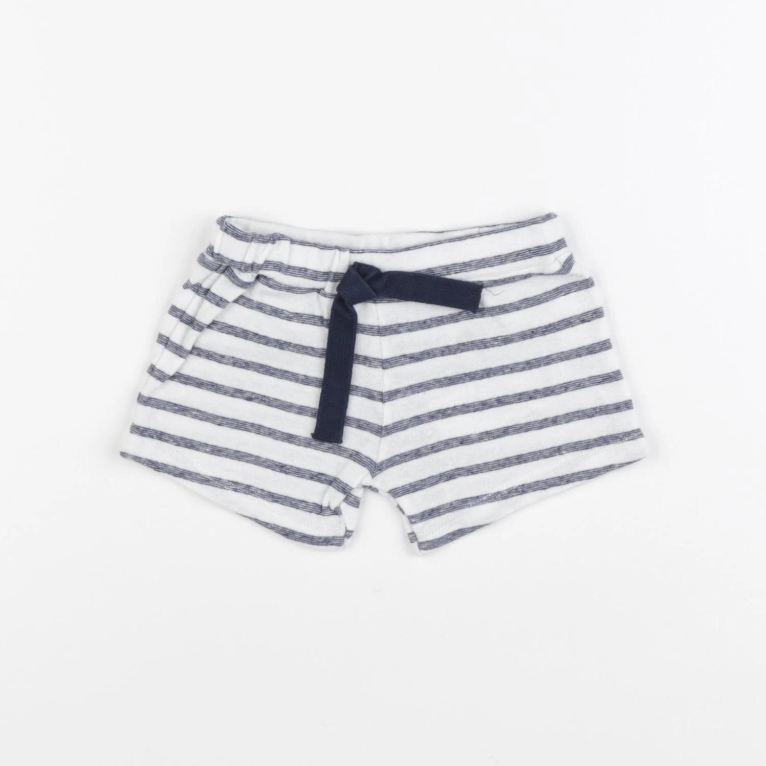 Petit Bateau - short bleu, blanc - 6 mois
