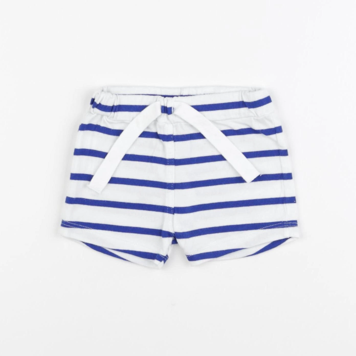 Petit Bateau - short bleu, blanc - 6 mois