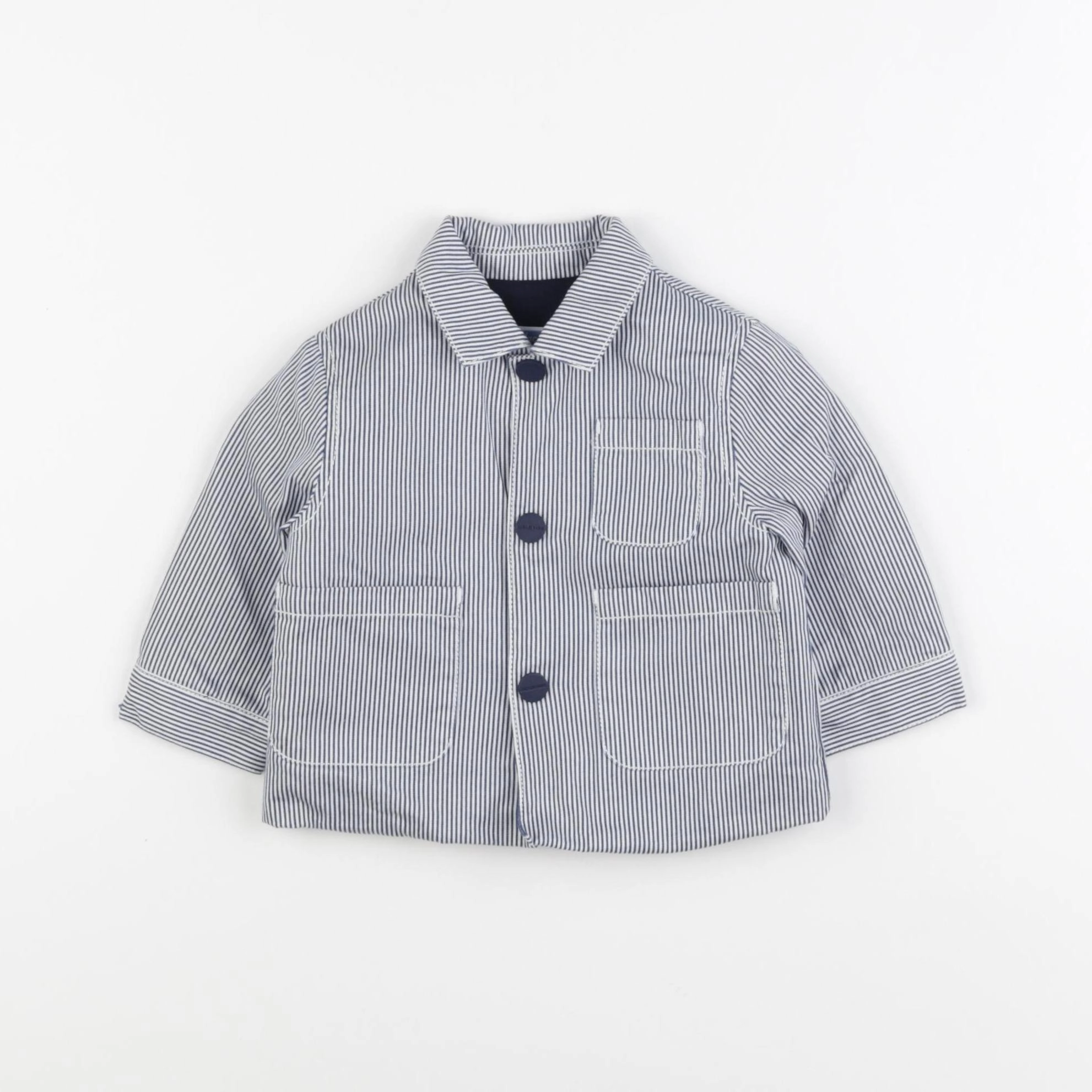 Jacadi - veste bleu, blanc - 6 mois