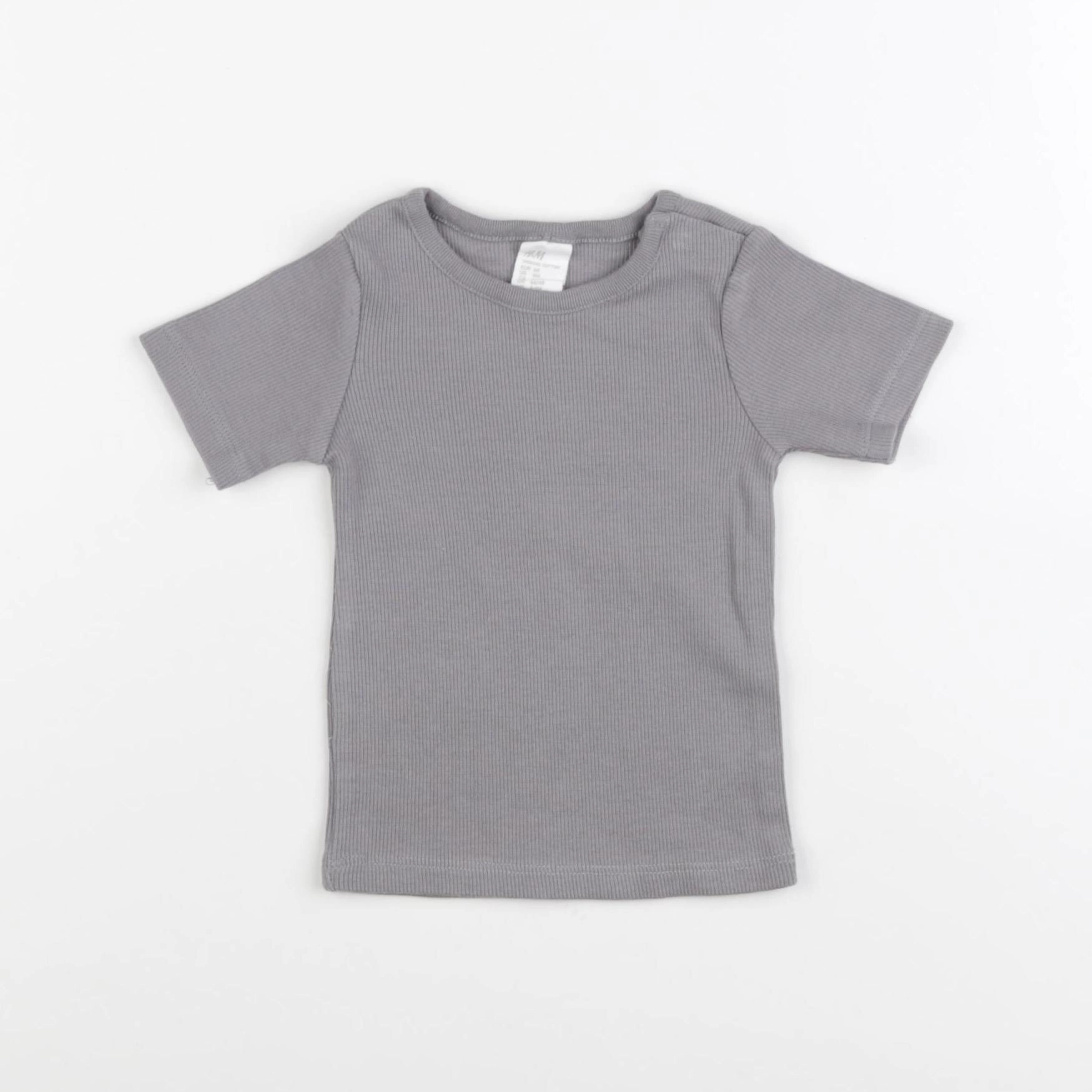 H&M - tee-shirt gris - 6 mois