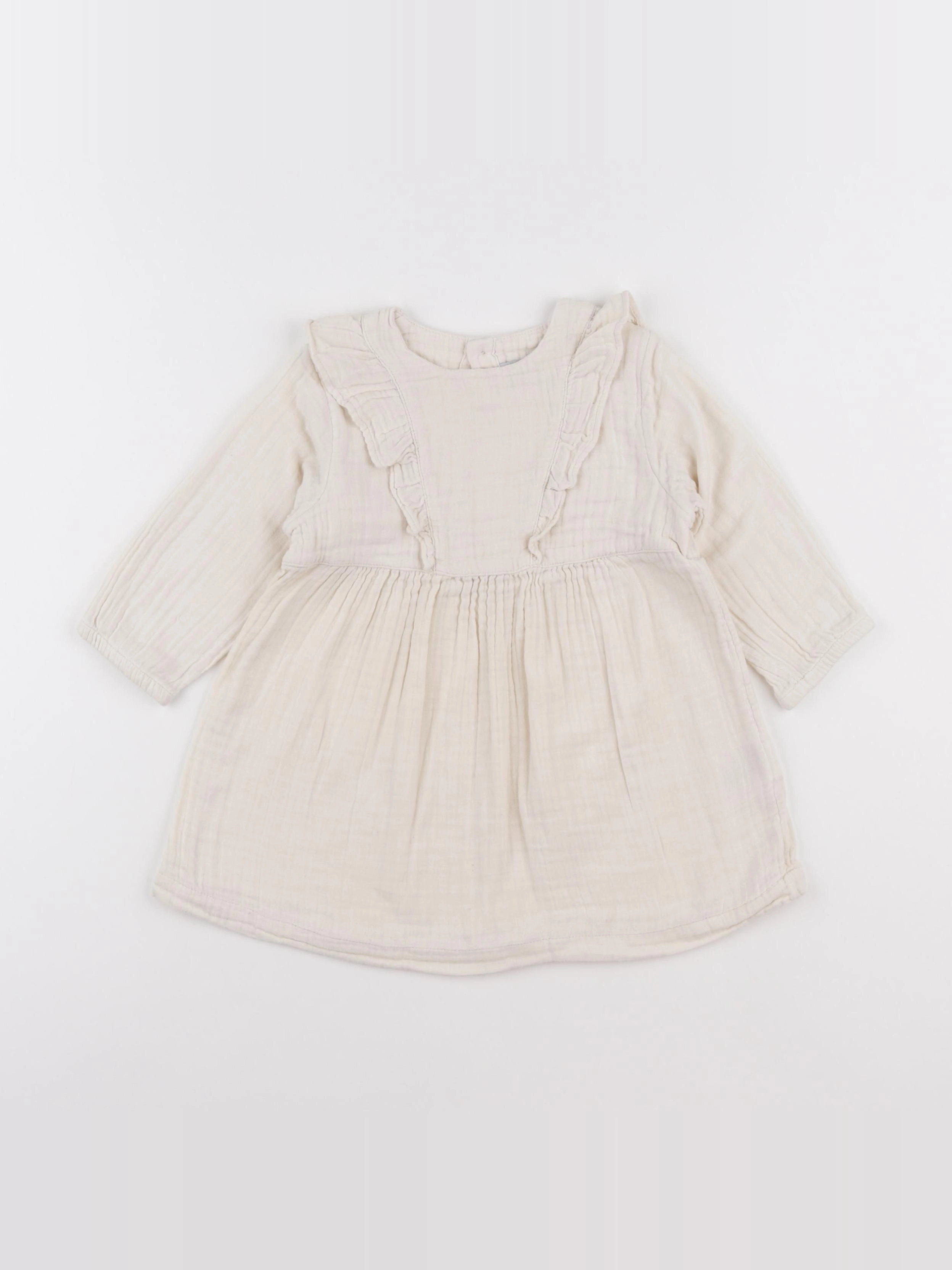 Petit Bateau - robe beige - 18 mois