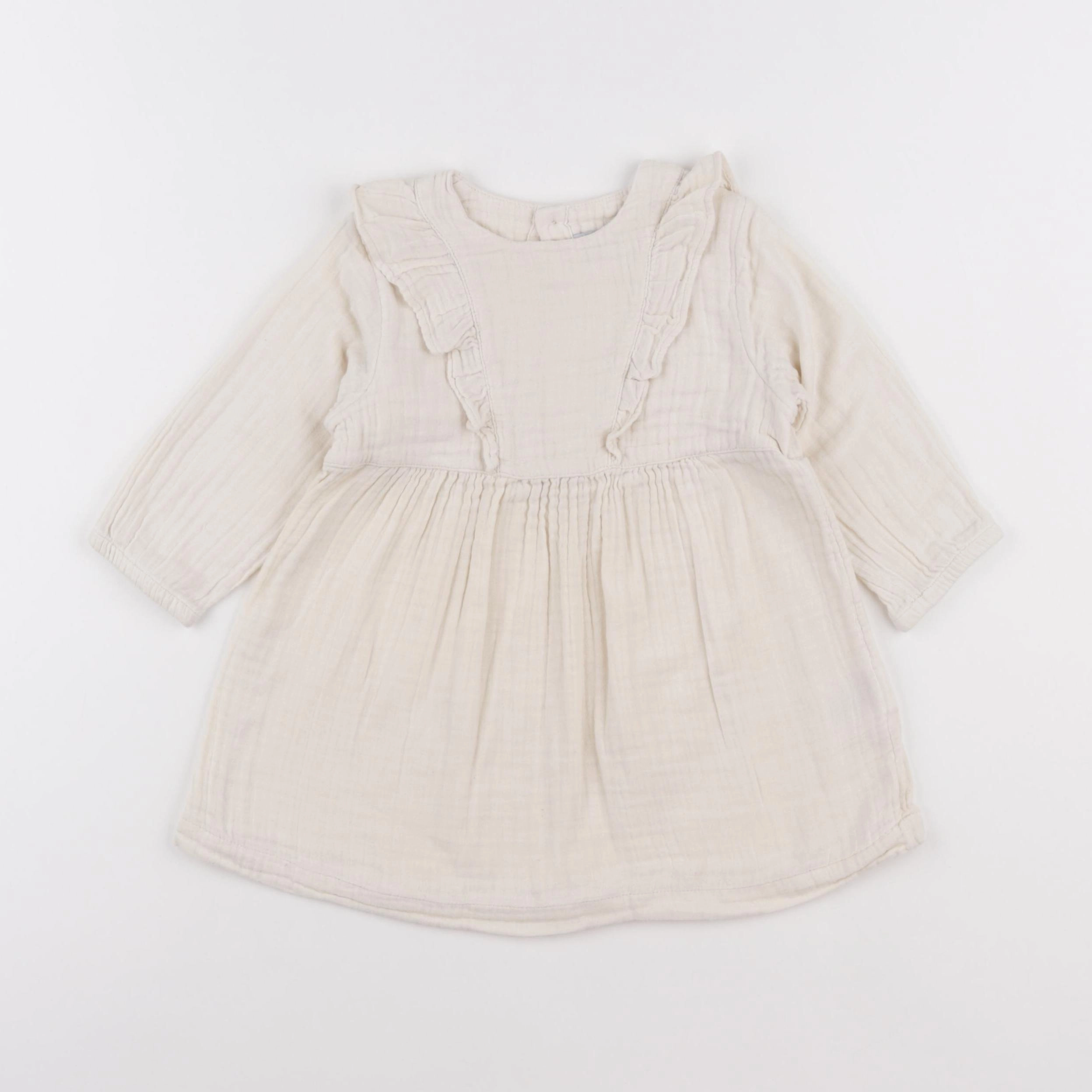 Petit Bateau - robe beige - 18 mois