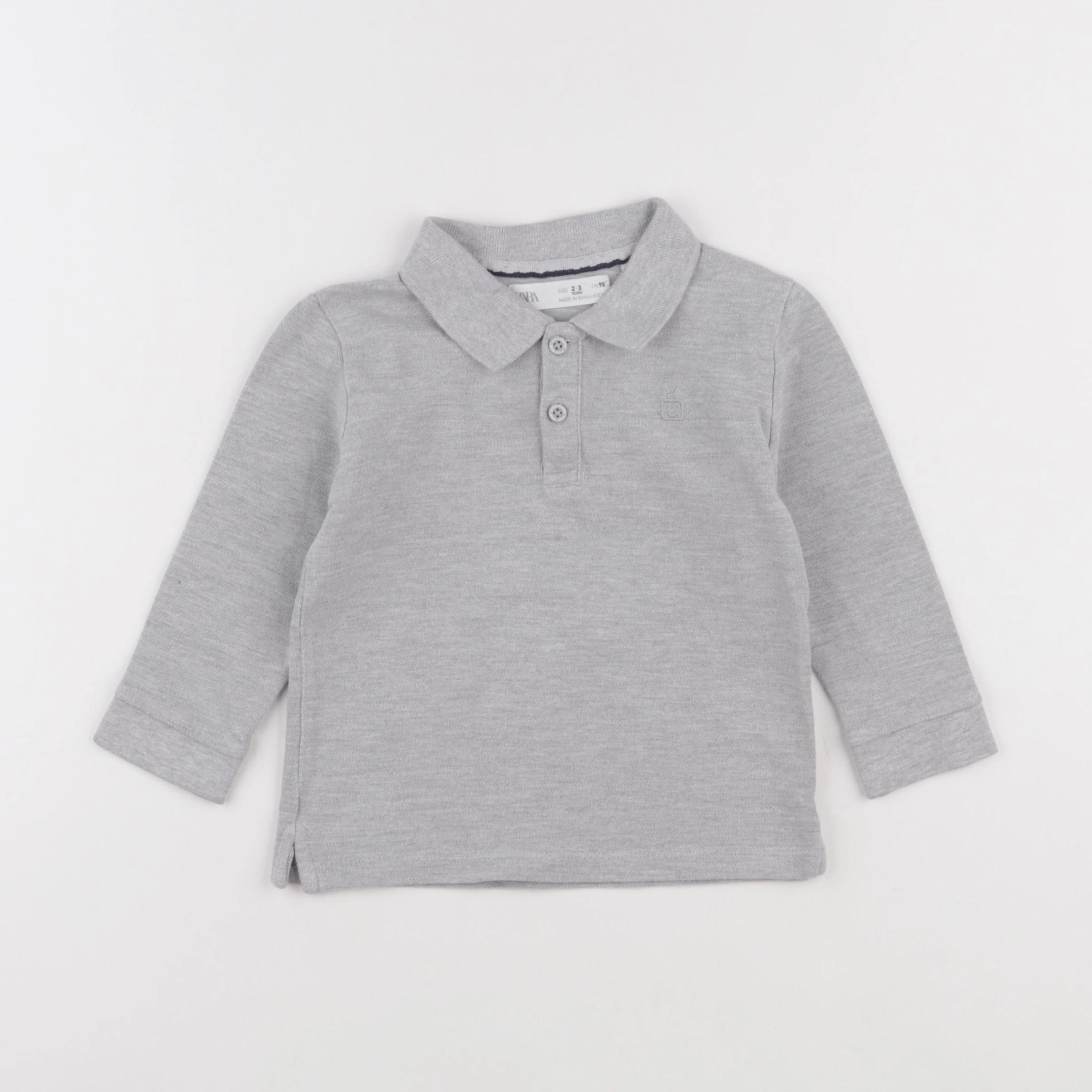 Zara - polo gris - 2/3 ans