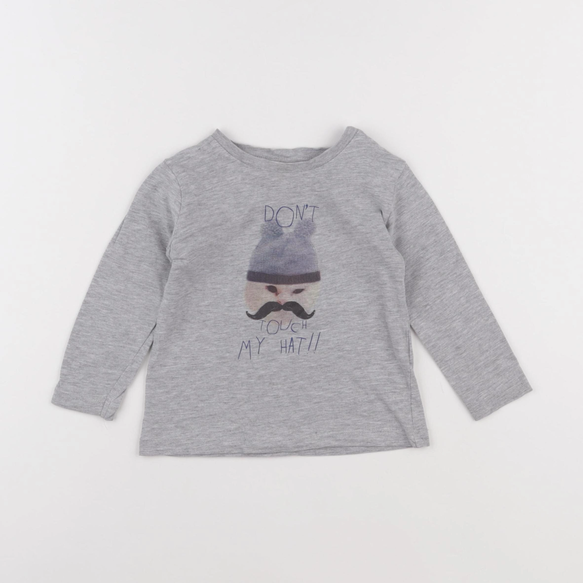 Zara - tee-shirt gris - 12/18 mois
