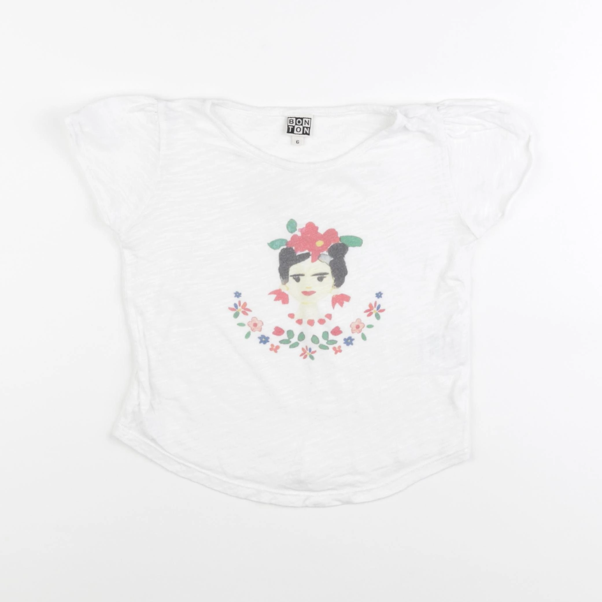 Bonton - tee-shirt blanc - 6 ans