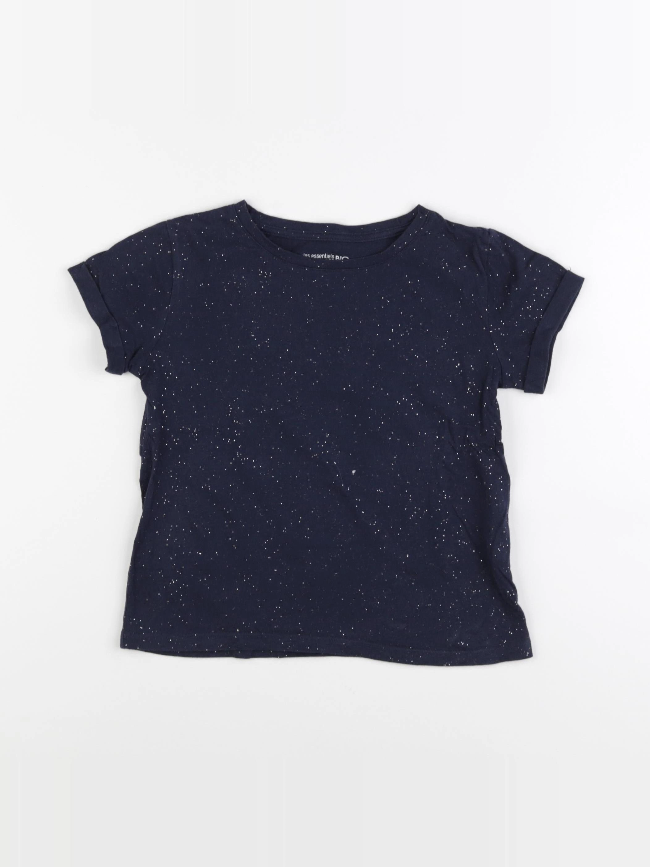 Monoprix - tee-shirt bleu, argent - 6 ans