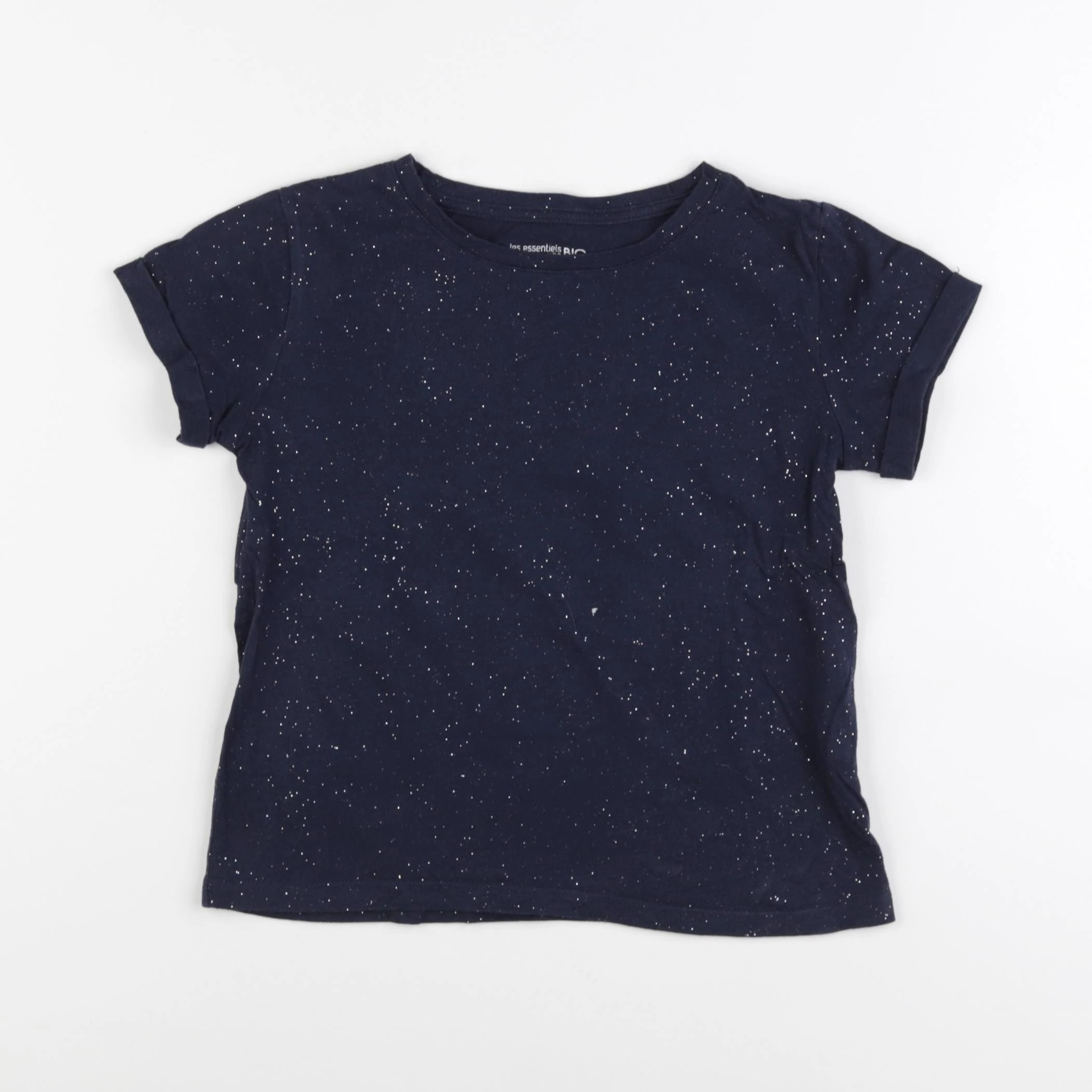 Monoprix - tee-shirt bleu, argent - 6 ans