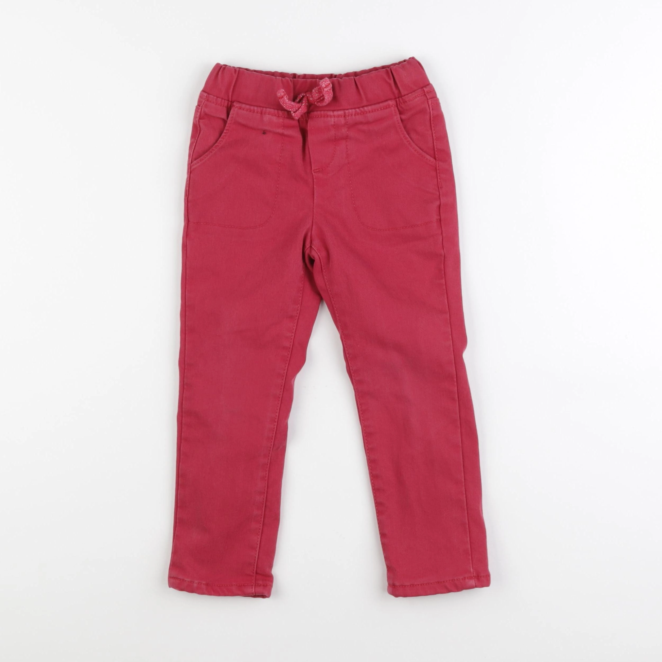 Vertbaudet - pantalon doublé rose, rouge - 4 ans