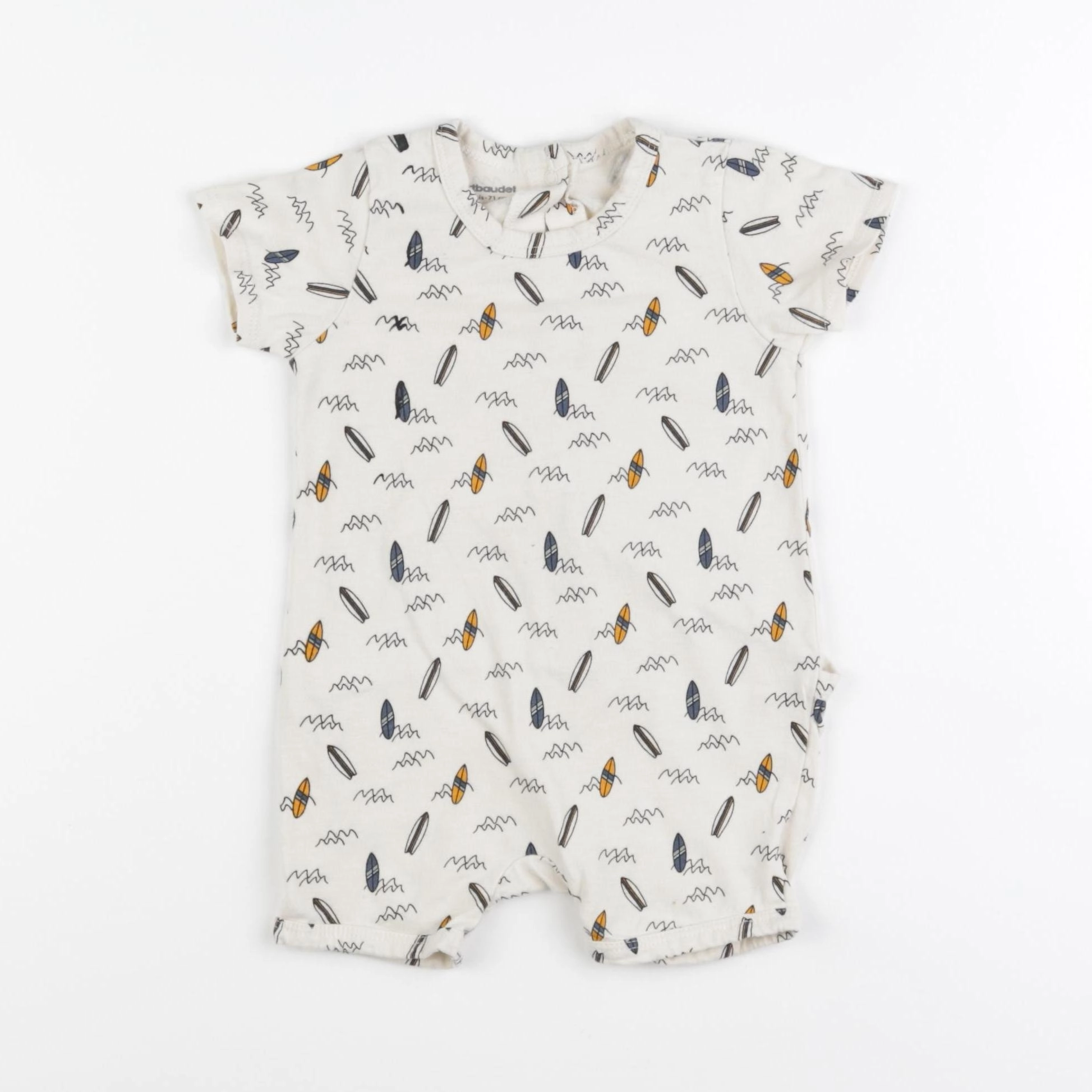 Vertbaudet - pyjama coton blanc - 9 mois