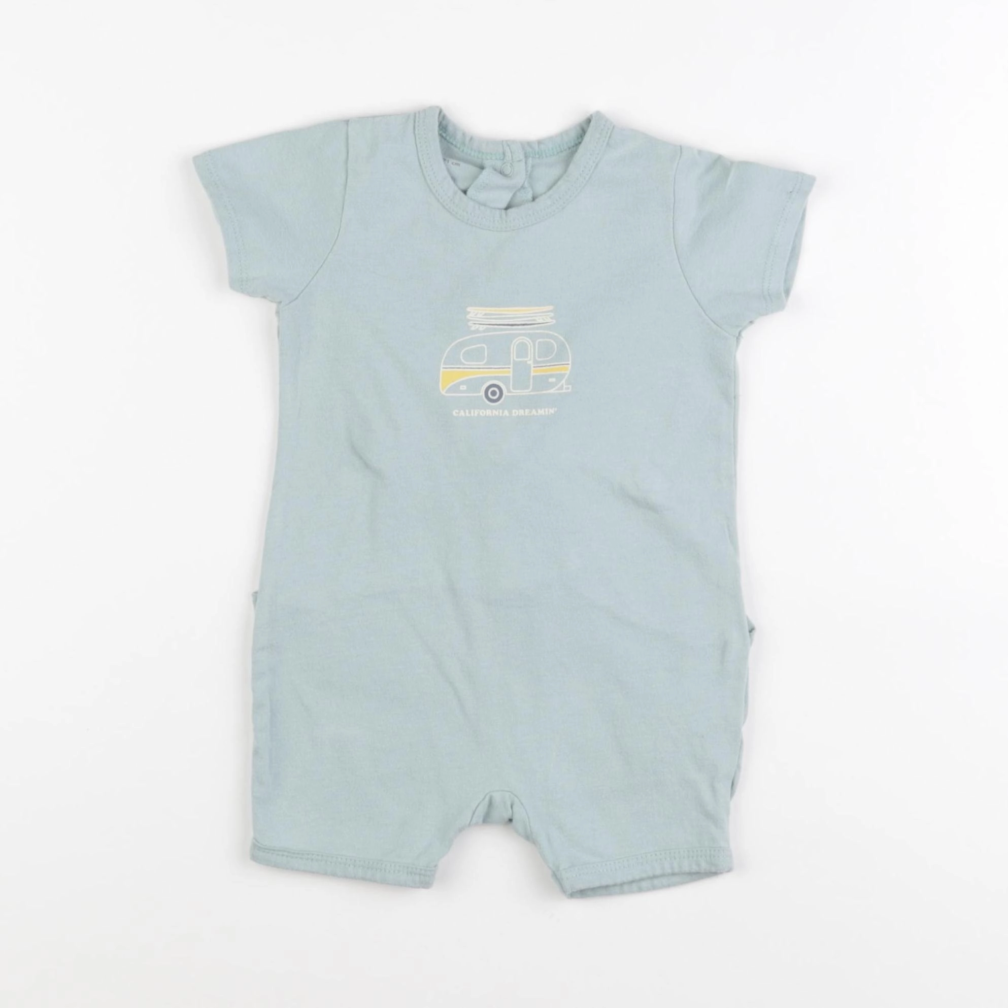 Vertbaudet - pyjama coton bleu - 9 mois