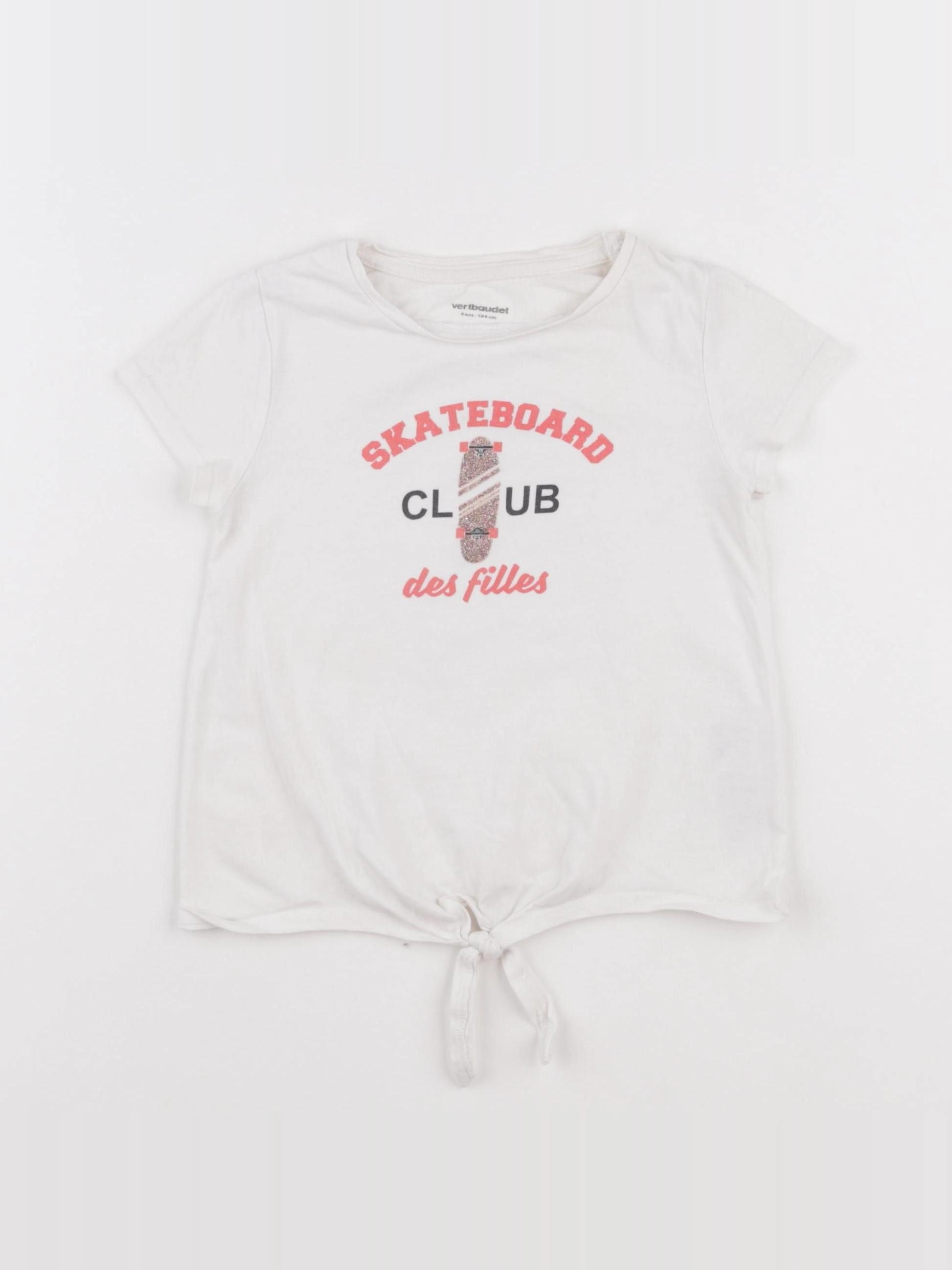 Vertbaudet - tee-shirt blanc - 4 ans