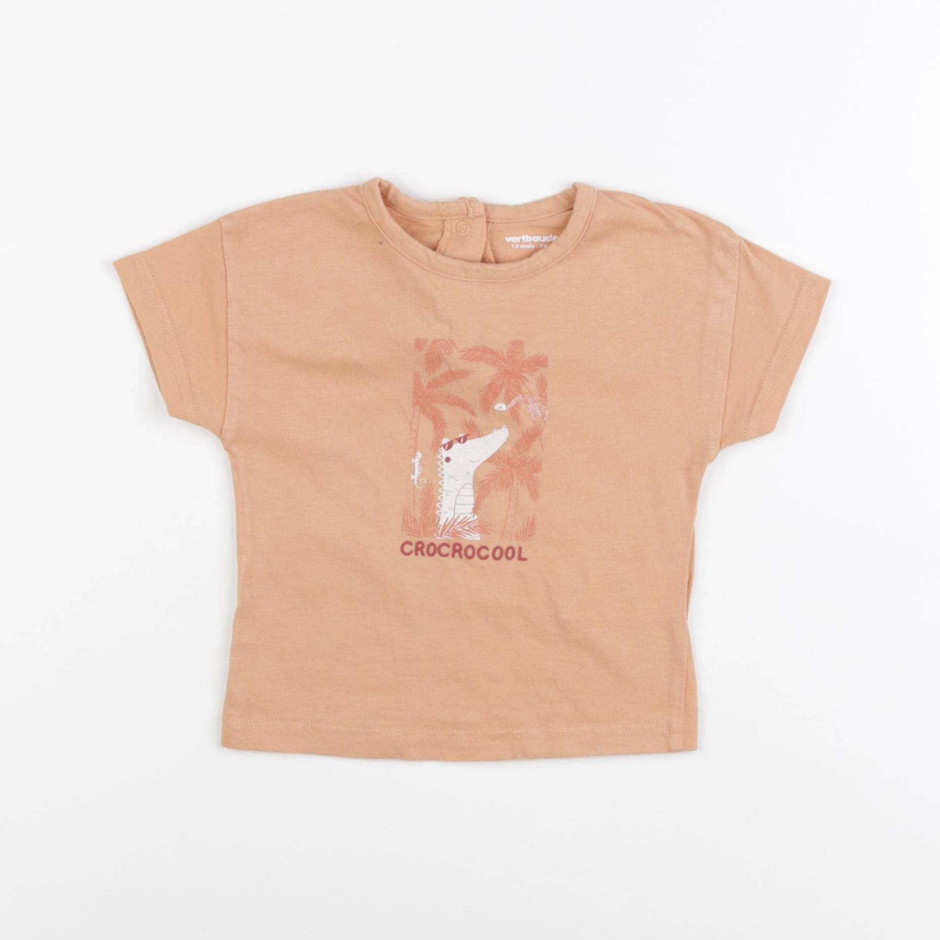 Vertbaudet - tee-shirt orange - 12 mois