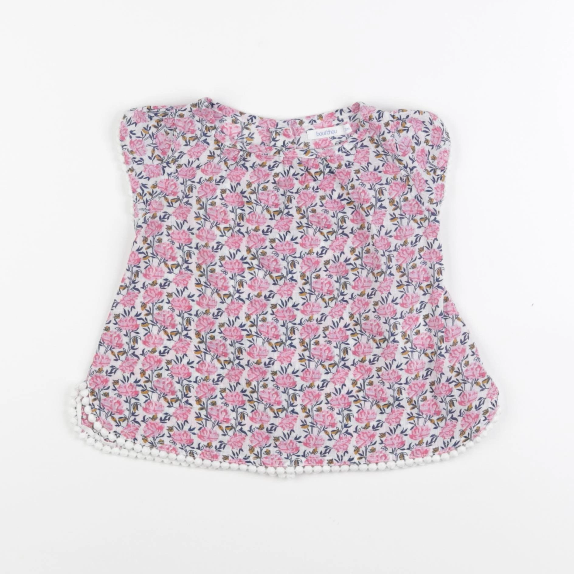 Boutchou - blouse rose - 12 mois