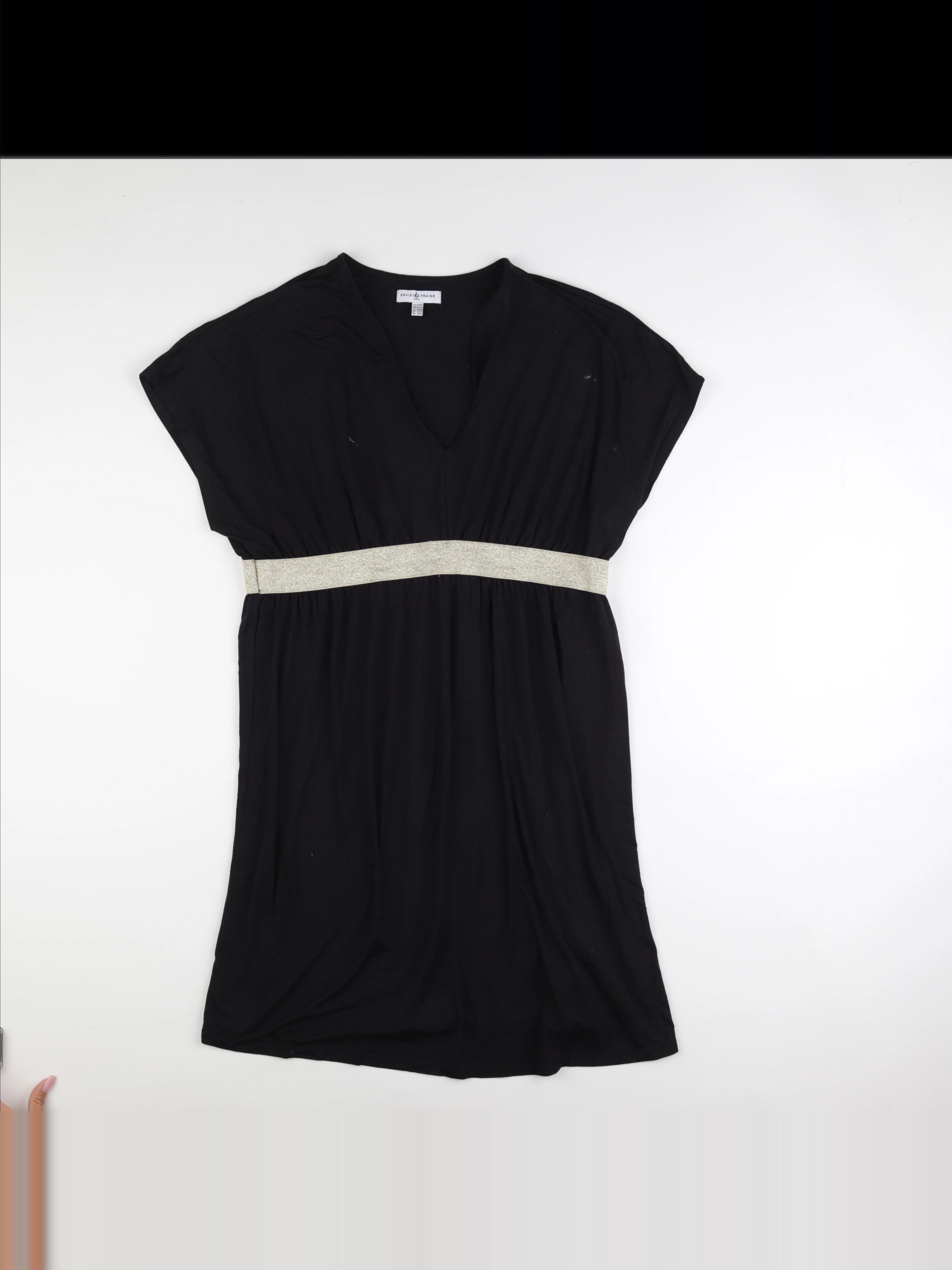 Envie de fraise - robe grossesse noir, or - 42 à 44