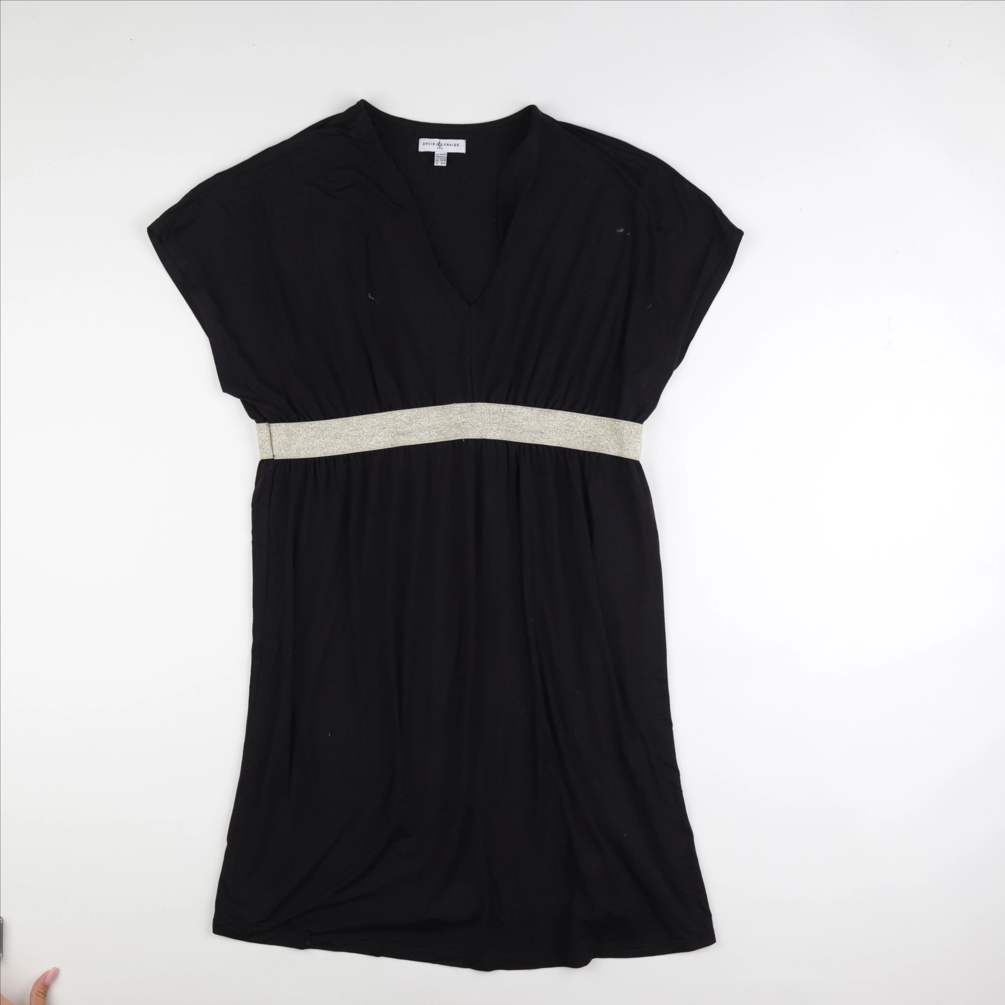 Envie de fraise - robe grossesse noir, or - 42 à 44
