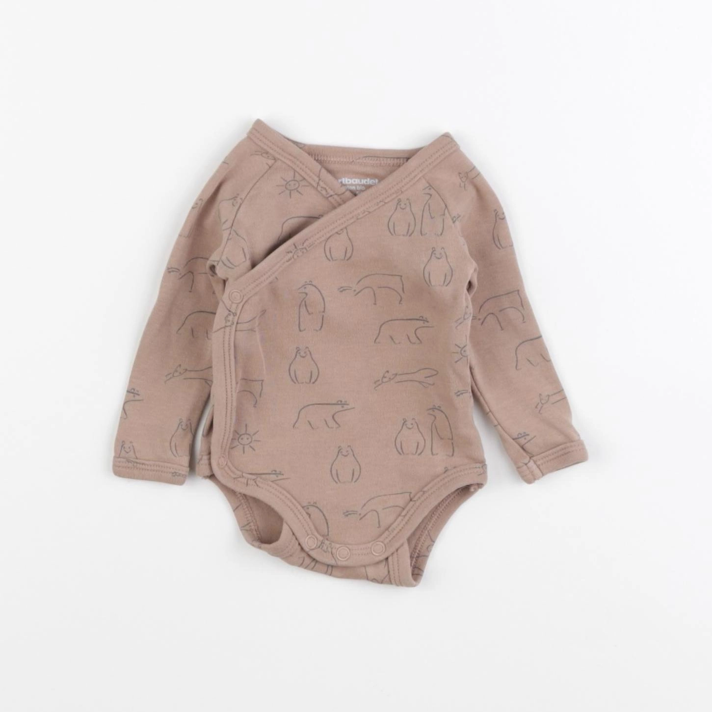 Vertbaudet - body marron - 1 mois