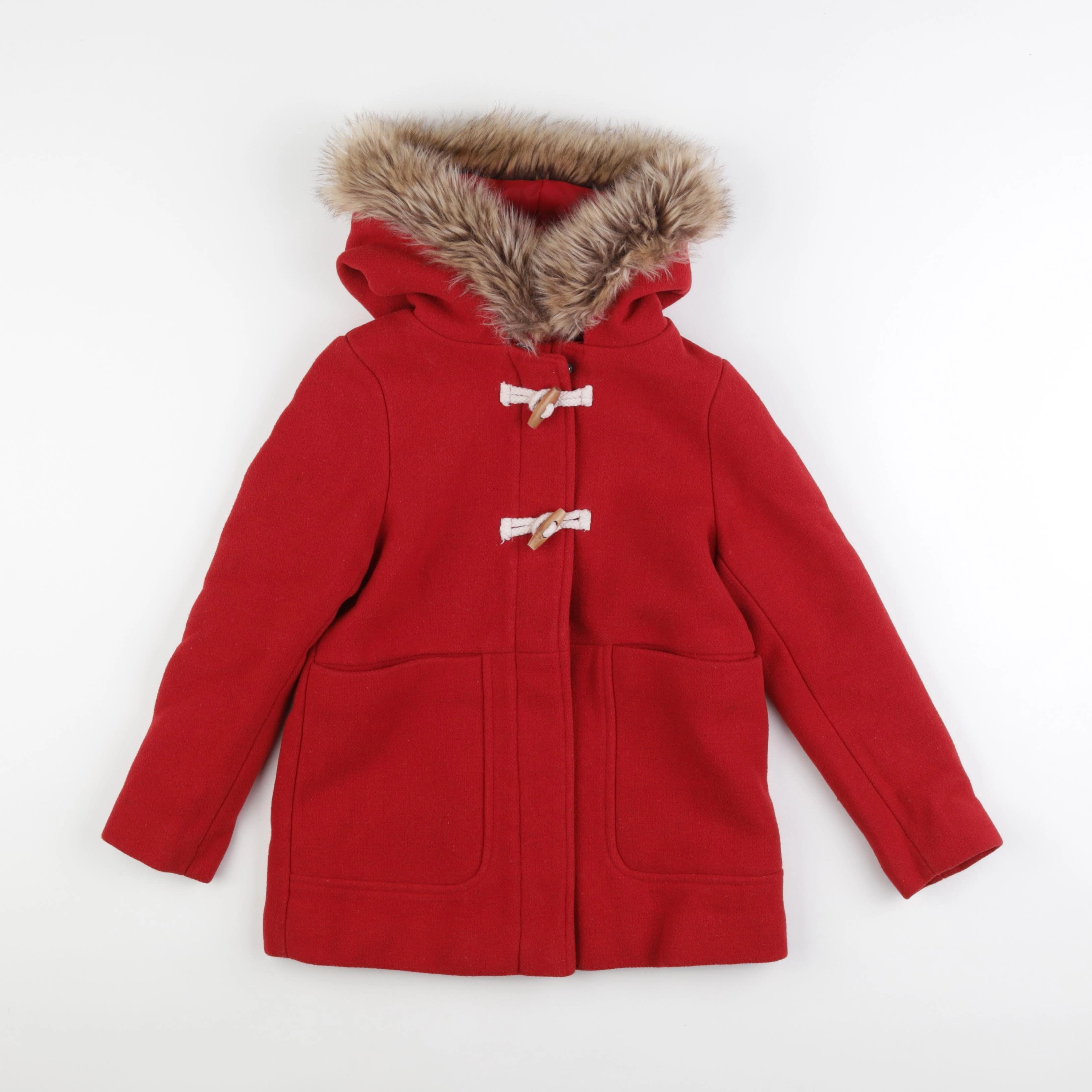Vertbaudet - manteau rouge - 8 ans