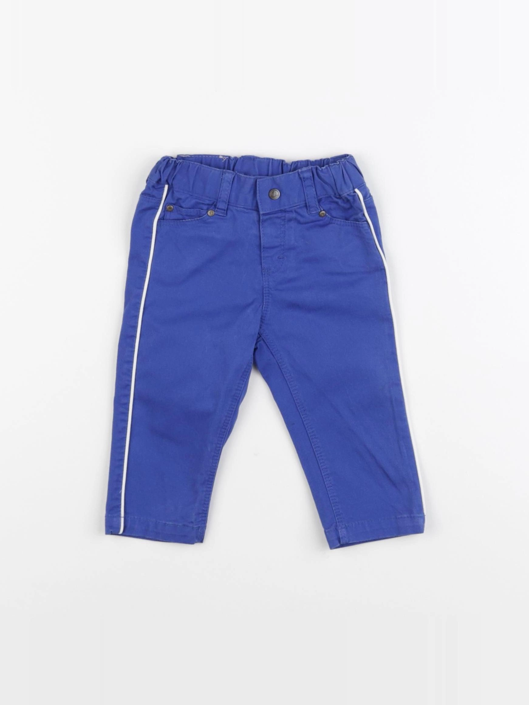 Petit Bateau - pantalon bleu - 6 mois