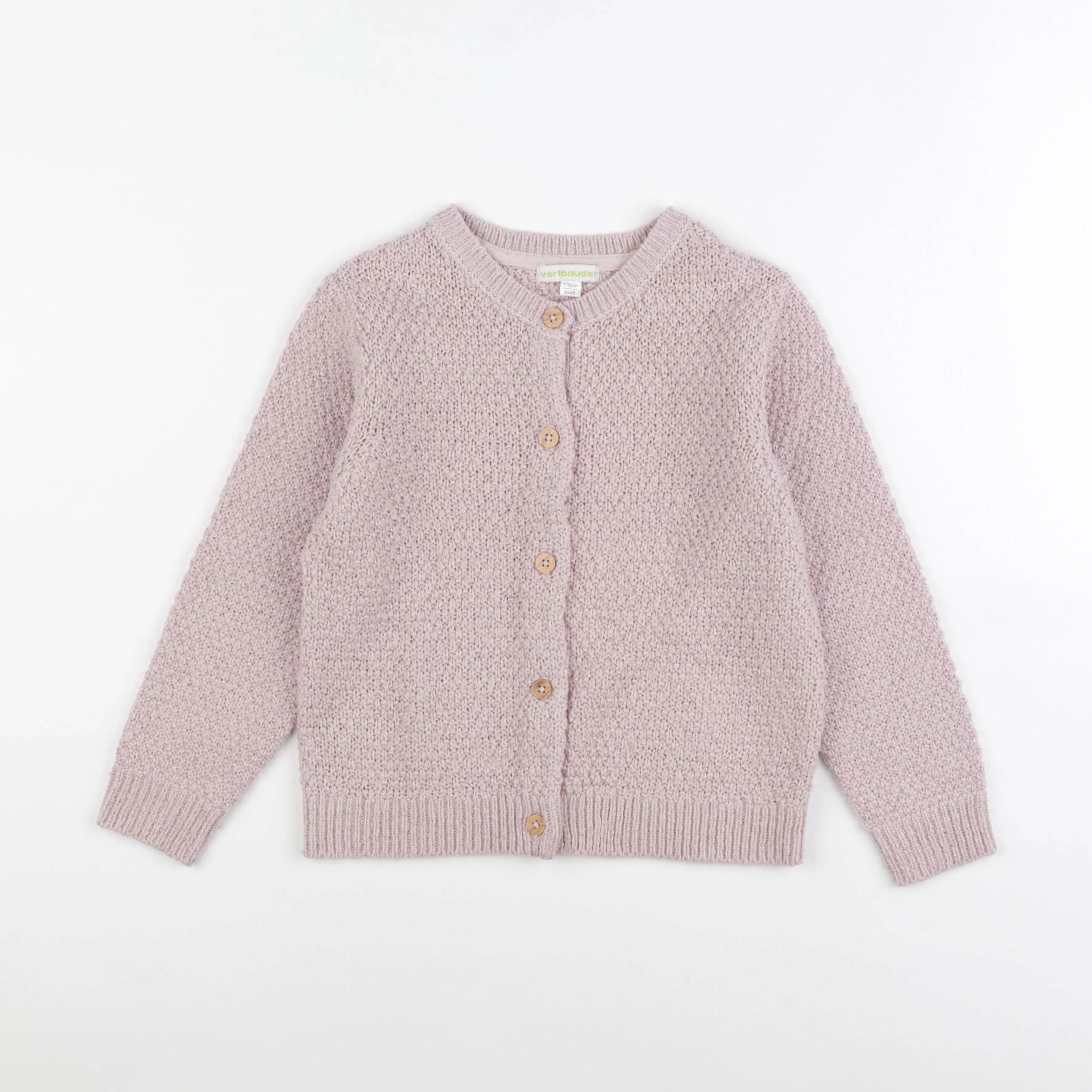 Vertbaudet - gilet rose - 6 ans