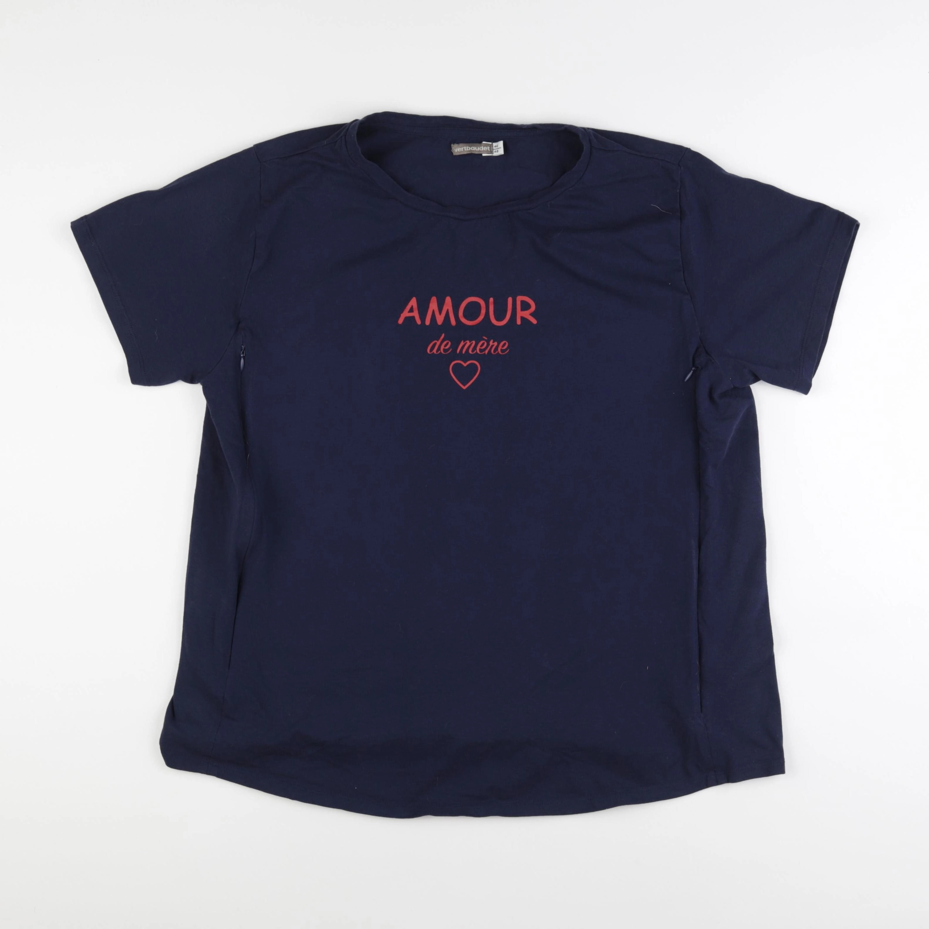 Vertbaudet - tee-shirt allaitement bleu - 46 à 48