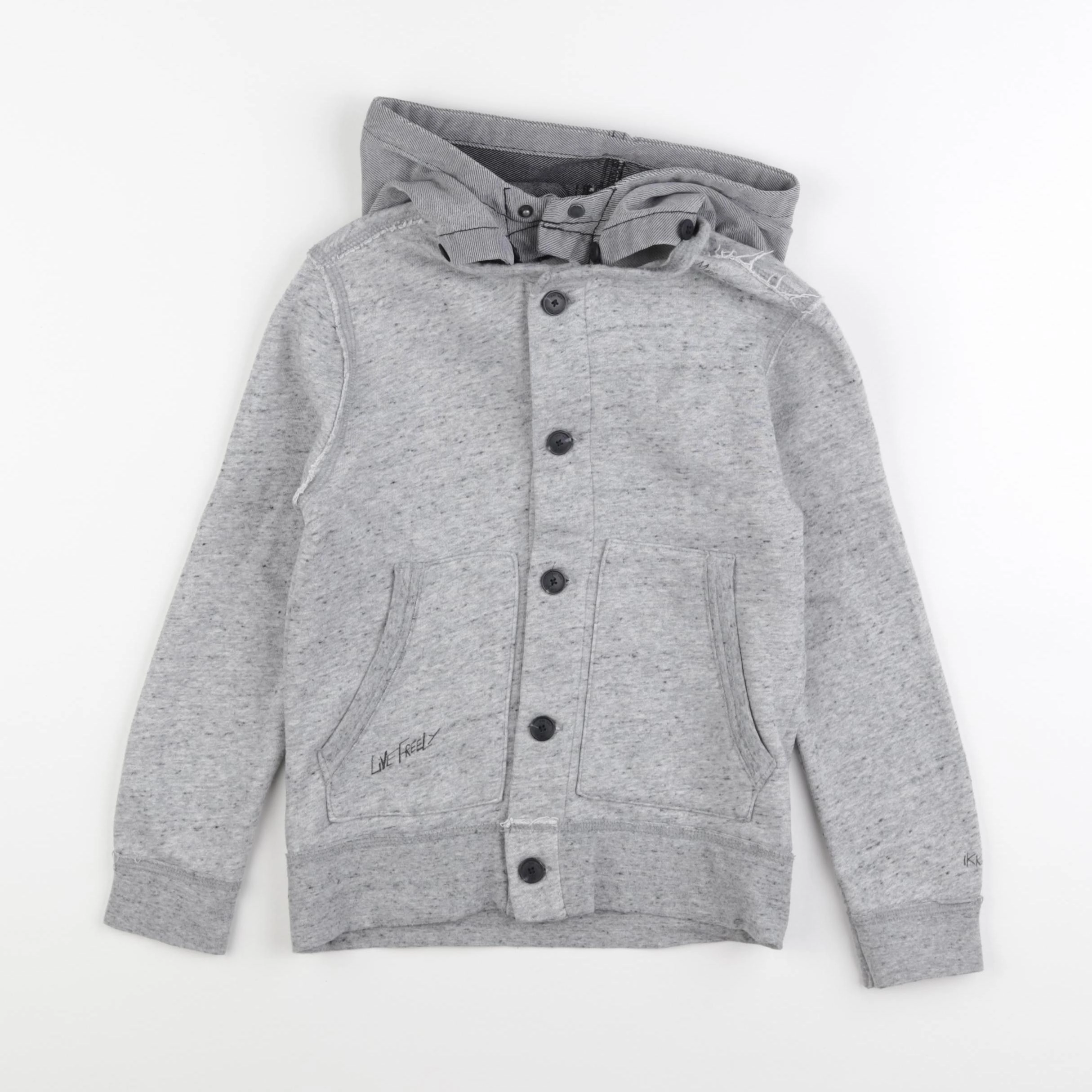 IKKS - sweat gris - 6 ans