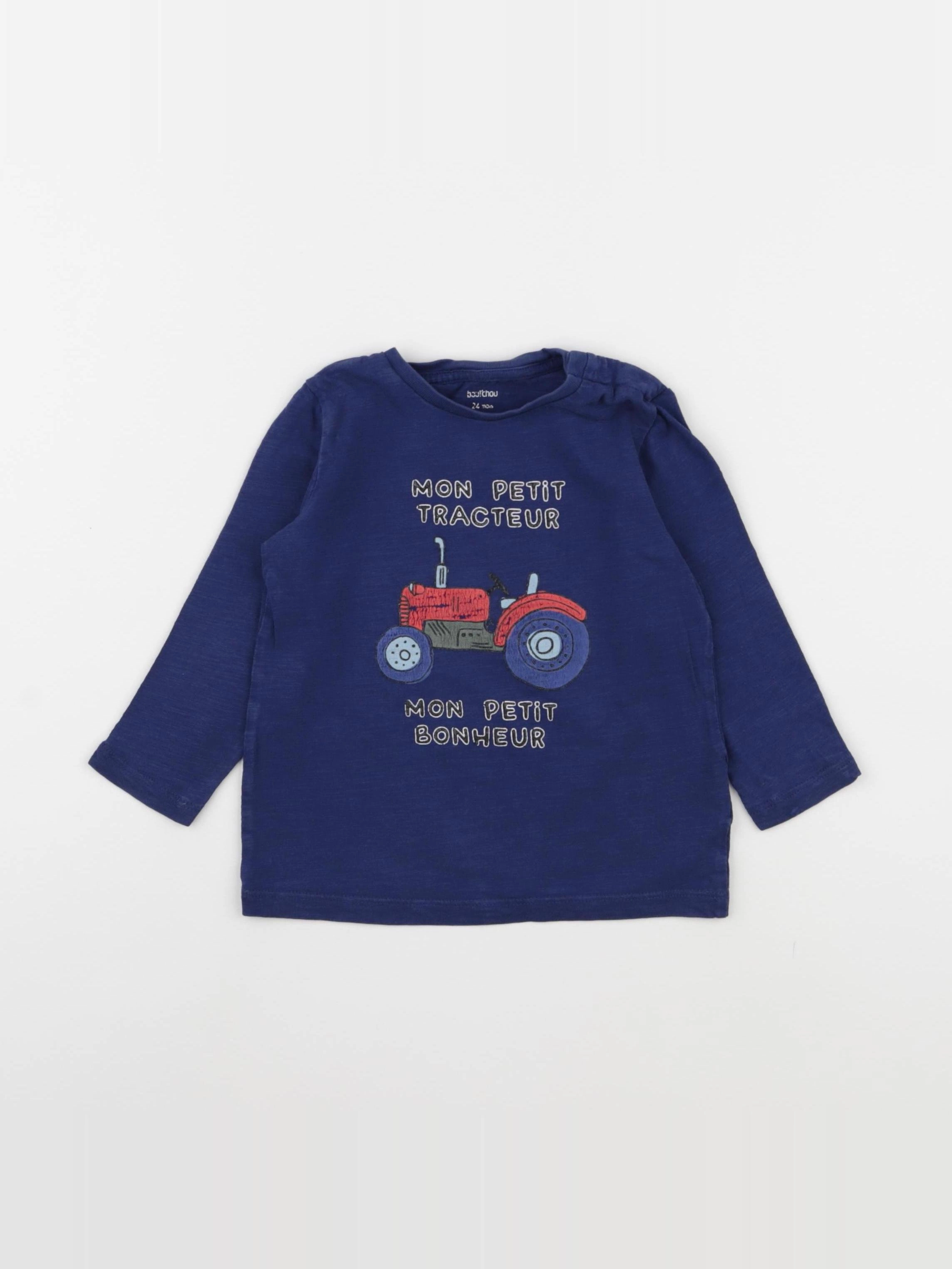 Boutchou - tee-shirt bleu - 24 mois