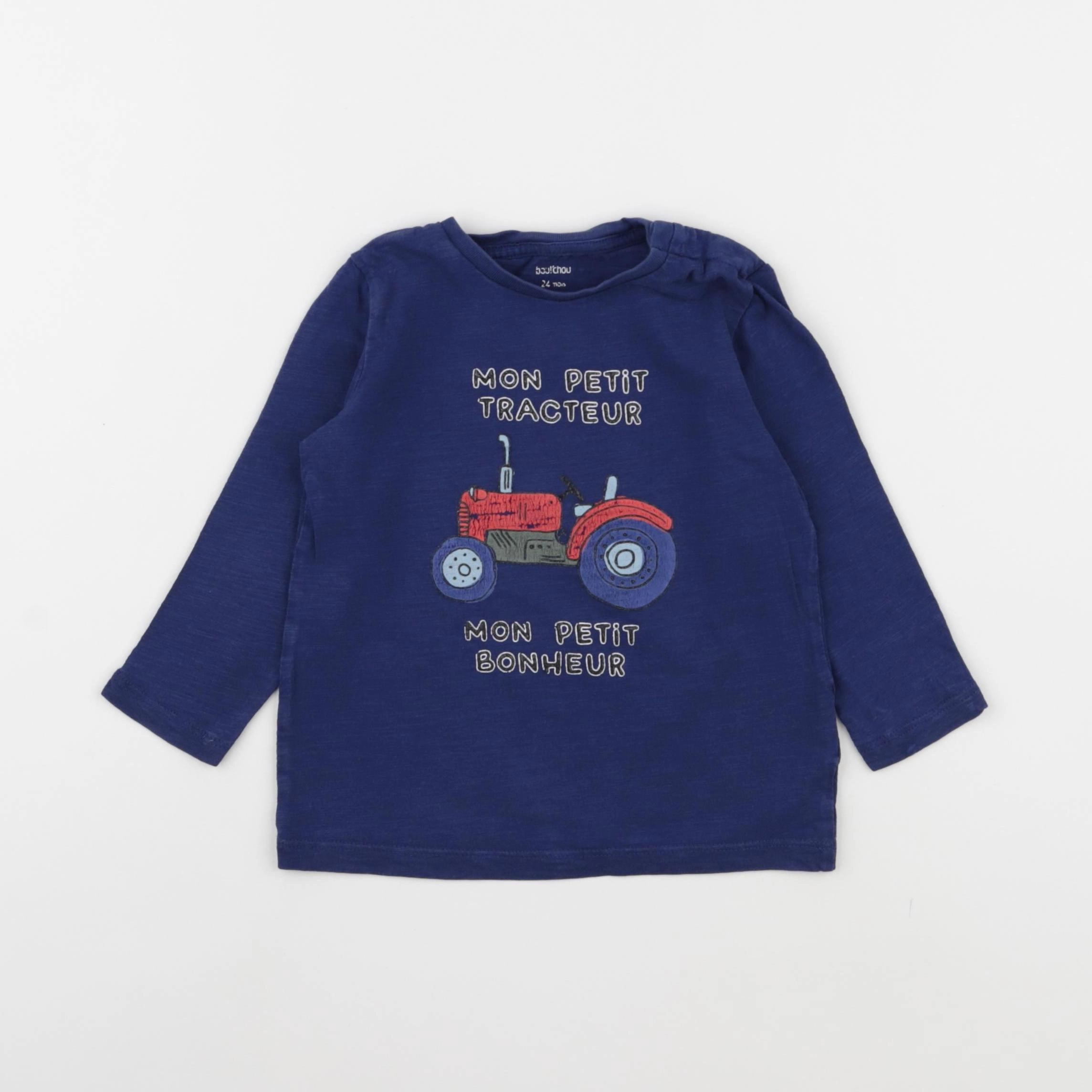 Boutchou - tee-shirt bleu - 24 mois