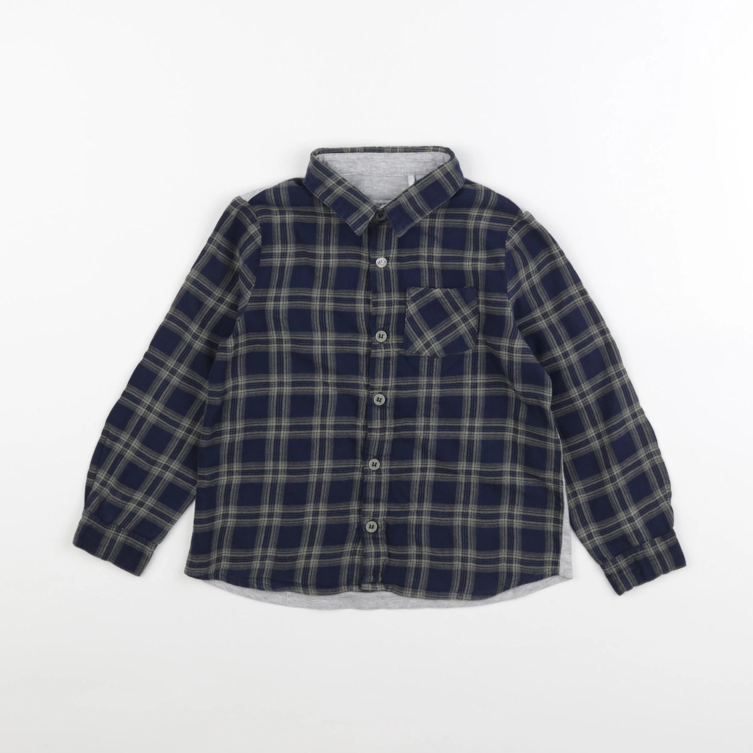 IKKS - chemise imprimé au dos bleu, vert - 3 ans