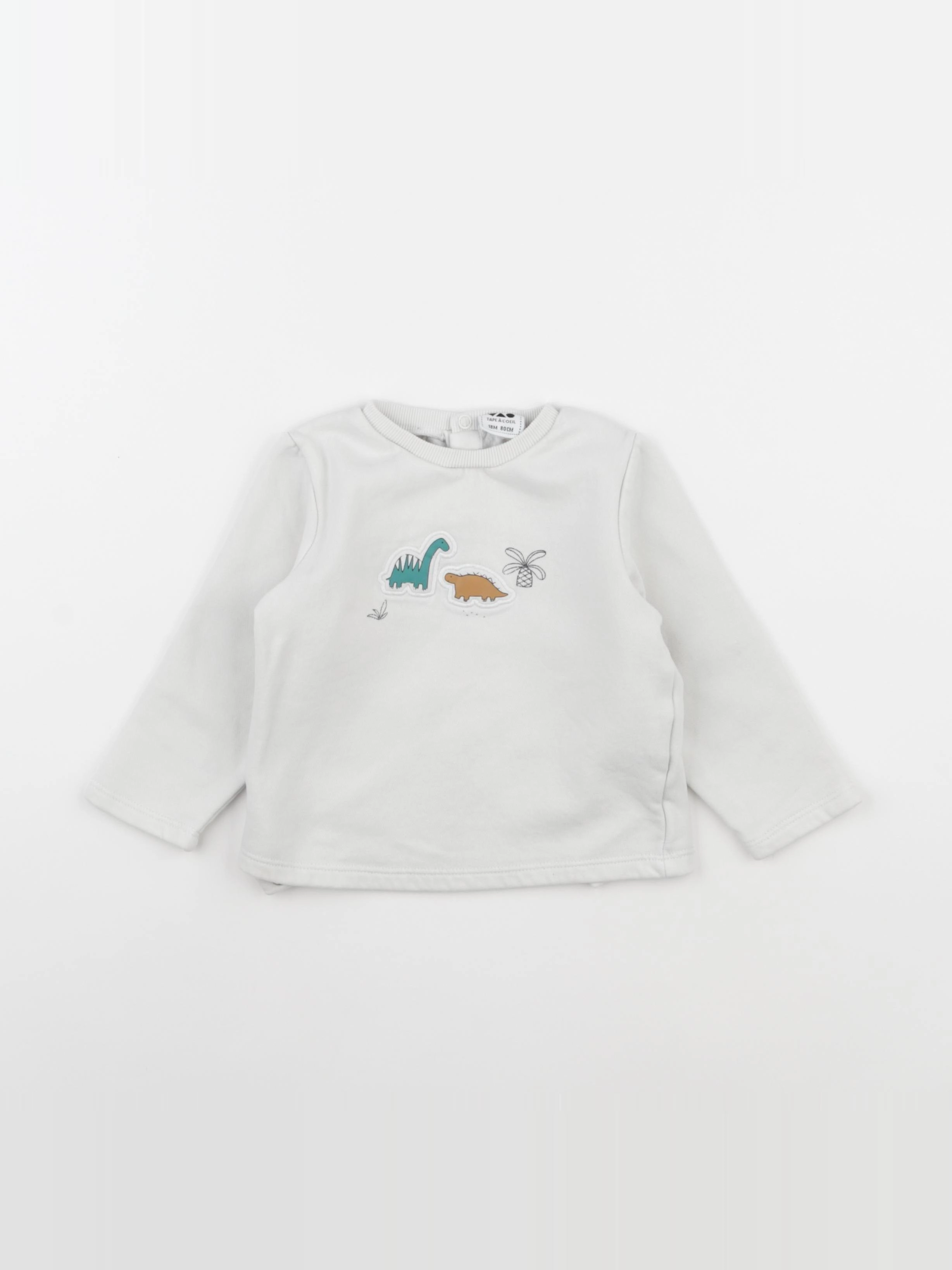 Tape à l'oeil - sweat blanc - 18 mois