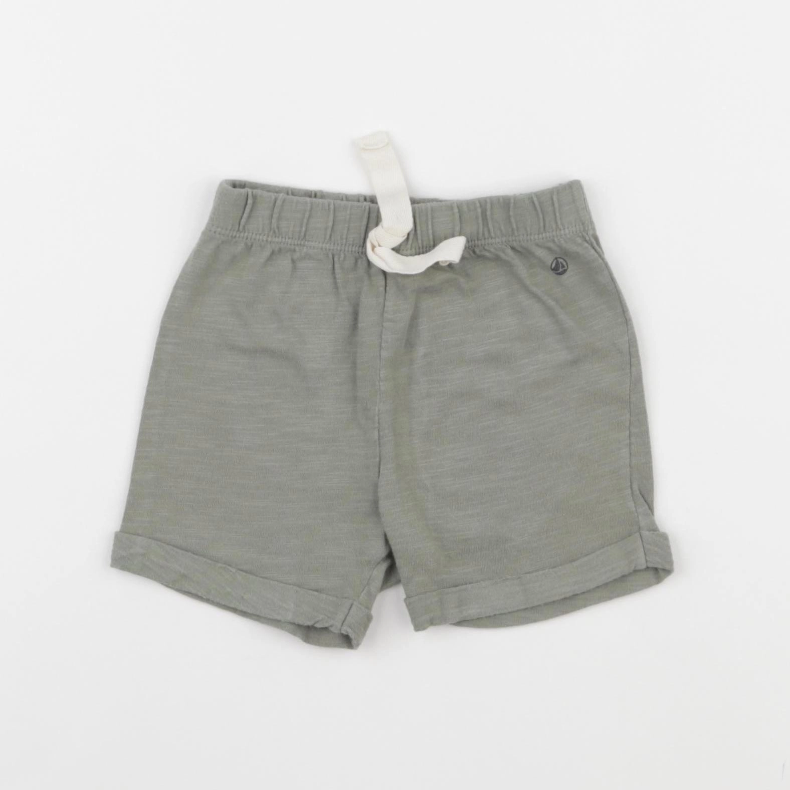 Petit Bateau - short vert - 12 mois